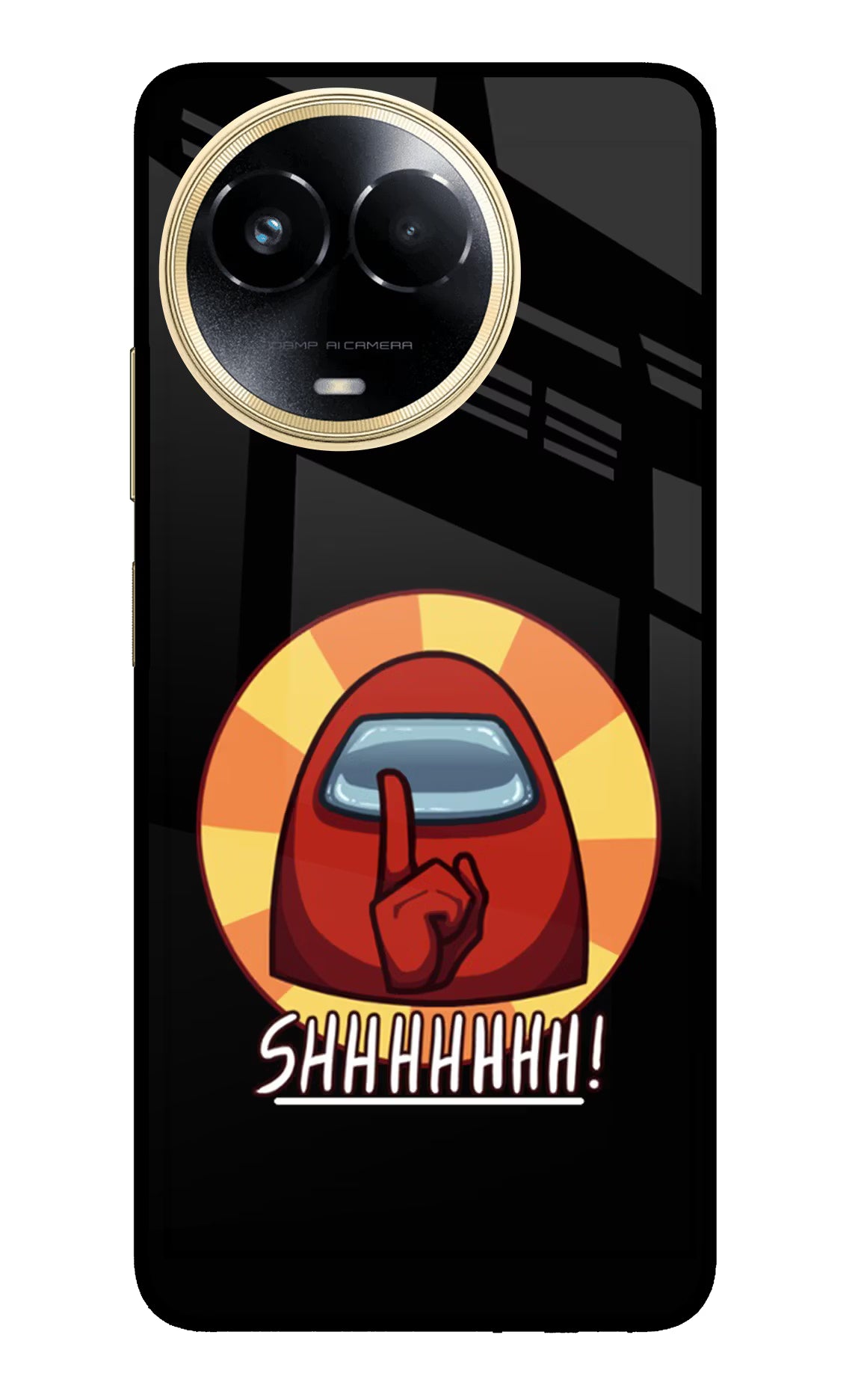 Among Us Shhh! Realme 11 5G/11X 5G/C67 Glass Case - Among Us Shhh! Realme 11 5G/11X 5G/C67 Glass Case Among Us Shhh! Realme 11 5G/11X 5G/C67 Glass Case