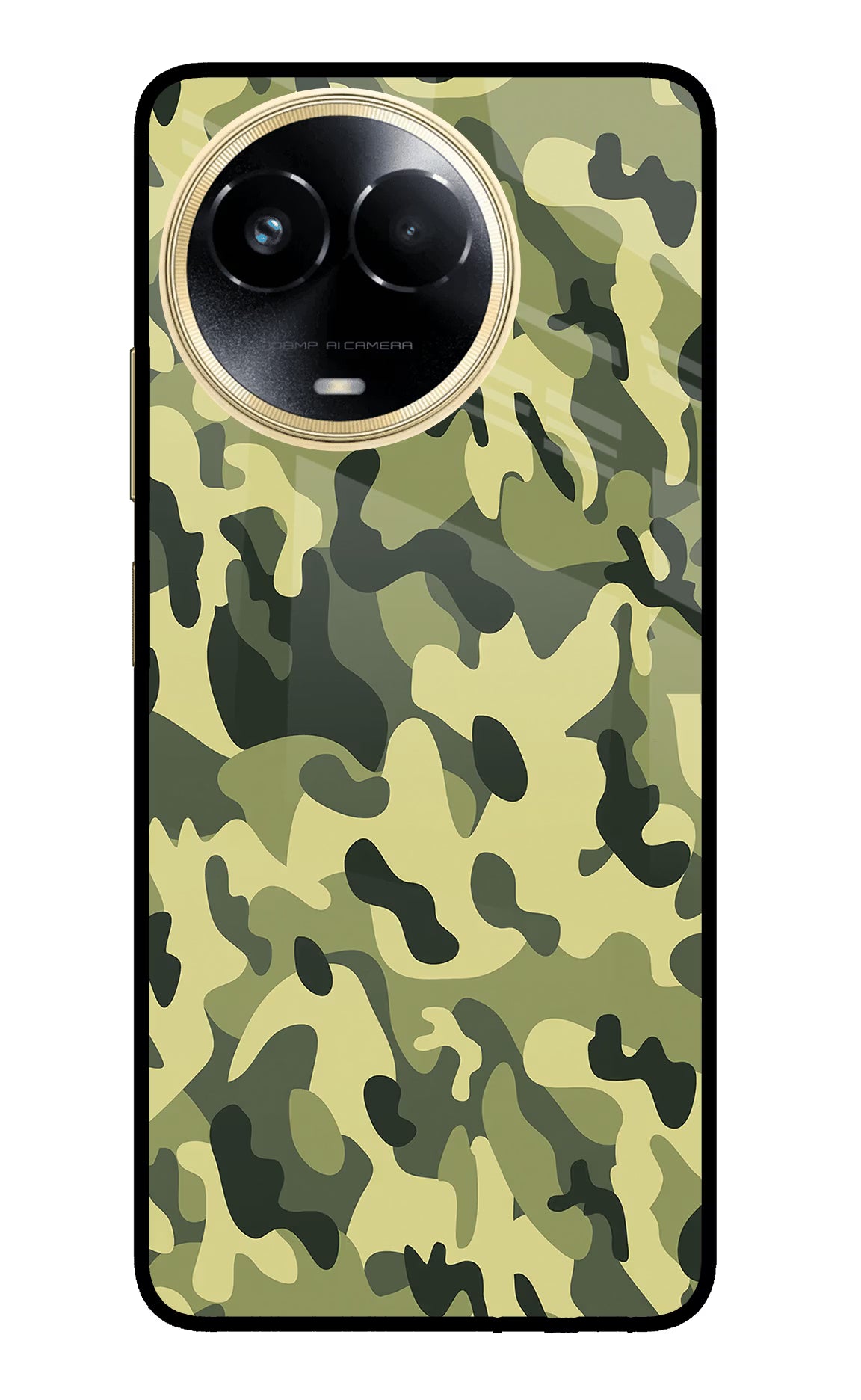 Camouflage Realme 11 5G/11X 5G/C67 Glass Case - Camouflage Realme 11 5G/11X 5G/C67 Glass Case Camouflage Realme 11 5G/11X 5G/C67 Glass Case