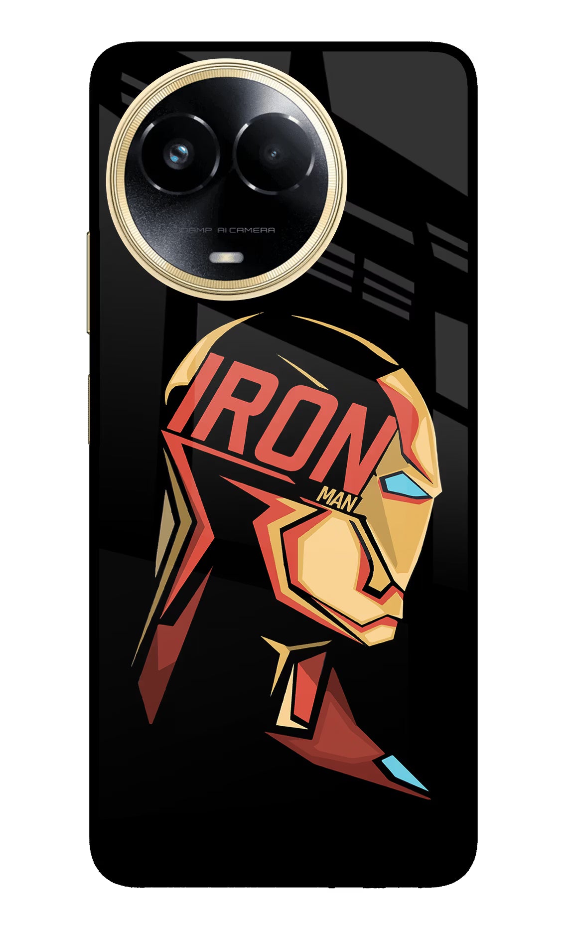 IronMan Realme 11 5G/11X 5G/C67 Glass Case - IronMan Realme 11 5G/11X 5G/C67 Glass Case IronMan Realme 11 5G/11X 5G/C67 Glass Case