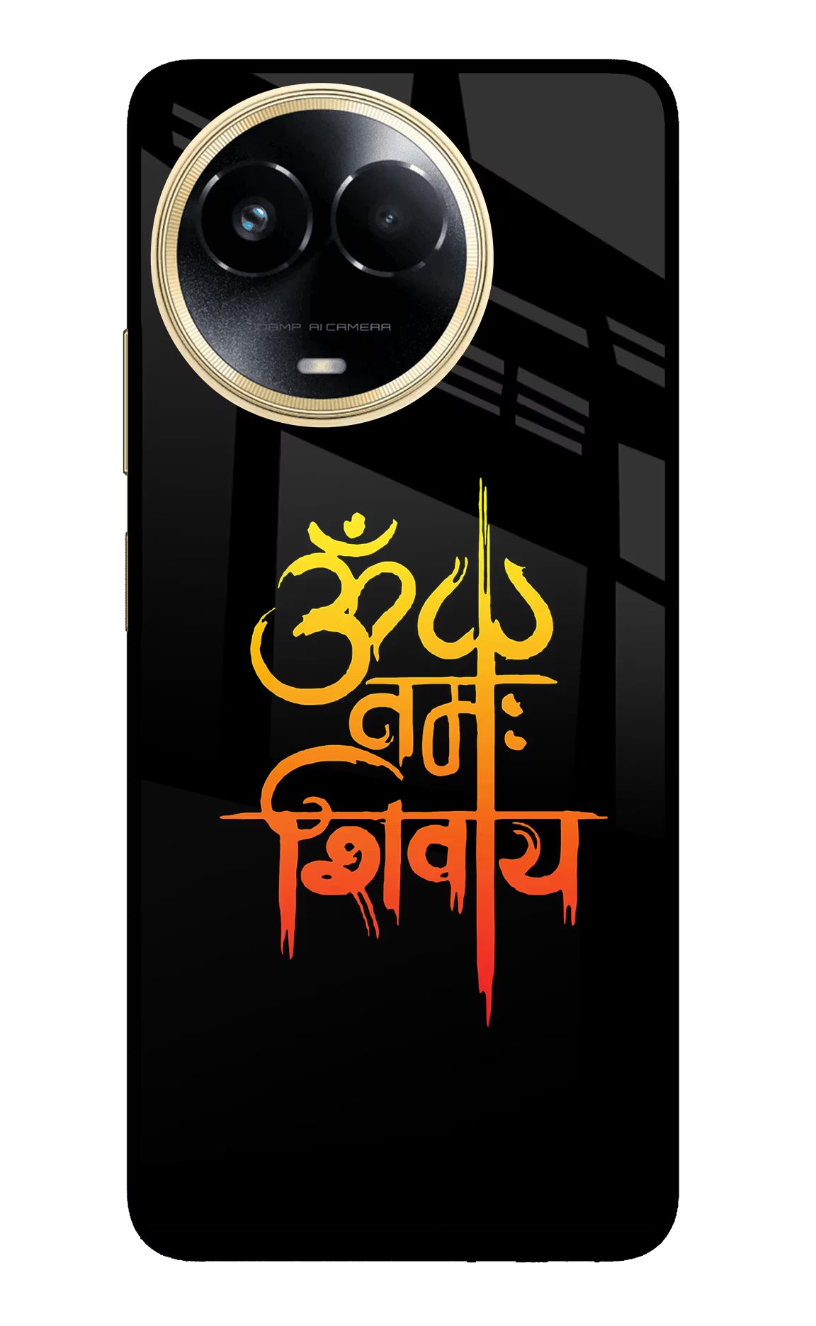 Om Namah Shivay Realme 11 5G/11X 5G/C67 Glass Case - Om Namah Shivay Realme 11 5G/11X 5G/C67 Glass Case Om Namah Shivay Realme 11 5G/11X 5G/C67 Glass Case