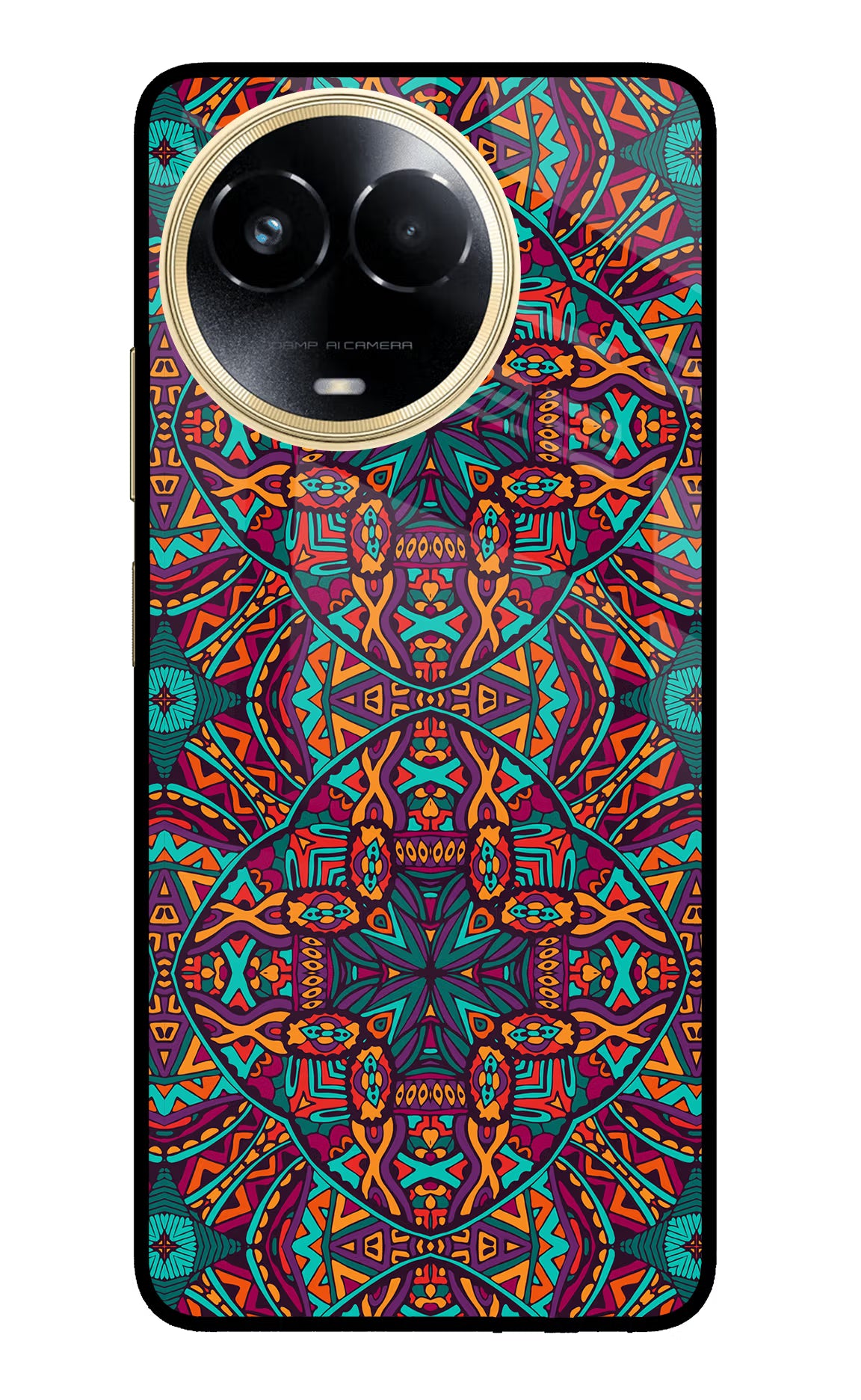 Colour Mandala Realme 11 5G/11X 5G/C67 Glass Case - Colour Mandala Realme 11 5G/11X 5G/C67 Glass Case Colour Mandala Realme 11 5G/11X 5G/C67 Glass Case