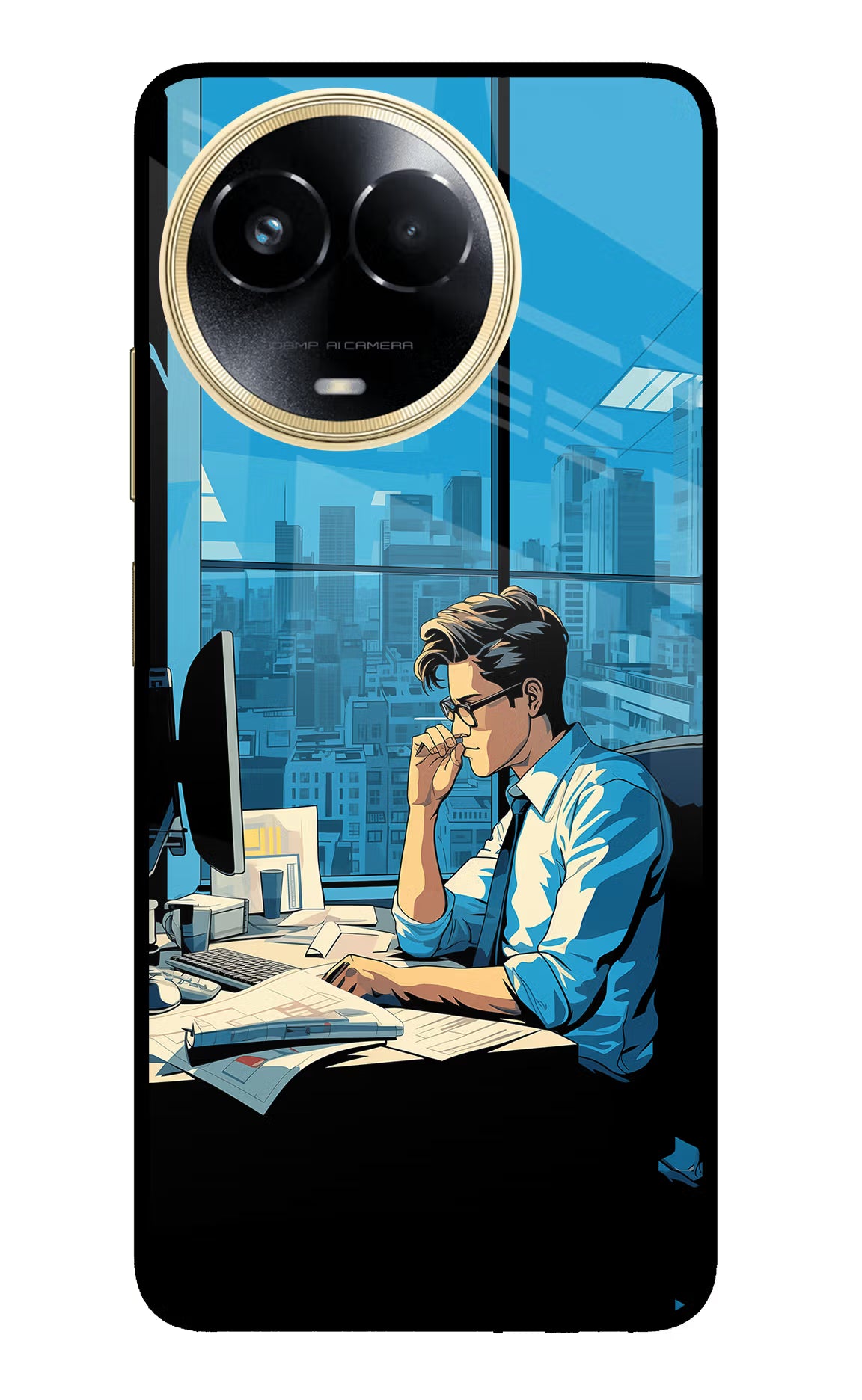 Focused Hustler (AI Generated) Realme 11 5G/11X 5G/C67 Glass Case - Focused Hustler (AI Generated) Realme 11 5G/11X 5G/C67 Glass Case Focused Hustler (AI Generated) Realme 11 5G/11X 5G/C67 Glass Case