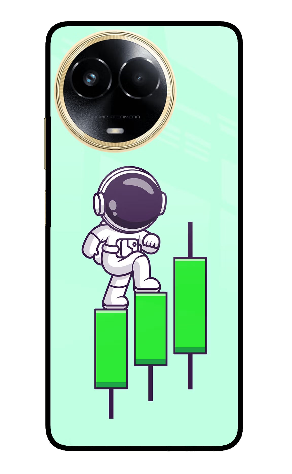 Astronaut Trader Realme 11 5G/11X 5G/C67 Glass Case - Astronaut Trader Realme 11 5G/11X 5G/C67 Glass Case Astronaut Trader Realme 11 5G/11X 5G/C67 Glass Case