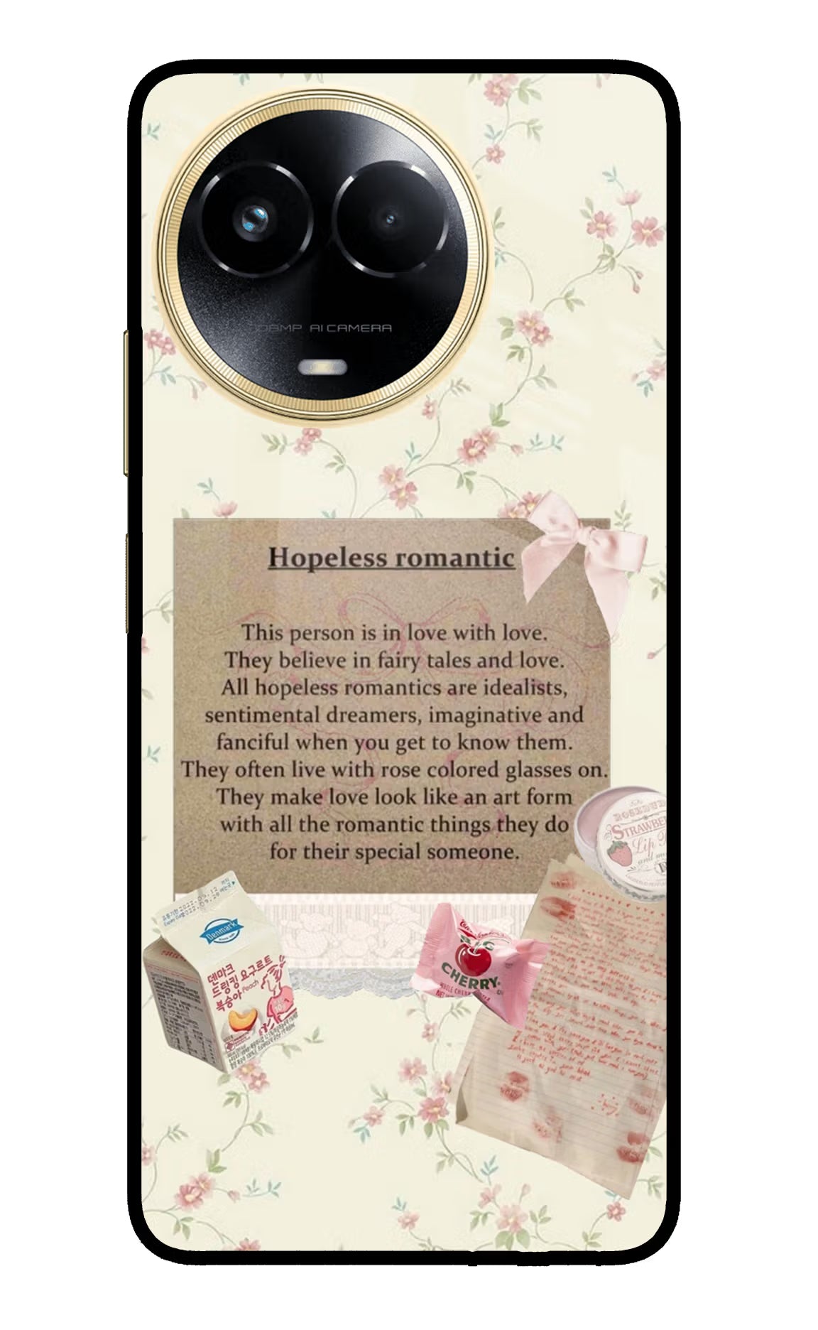 Hopeless Romantic Realme 11 5G/11X 5G/C67 Glass Case - Hopeless Romantic Realme 11 5G/11X 5G/C67 Glass Case Hopeless Romantic Realme 11 5G/11X 5G/C67 Glass Case