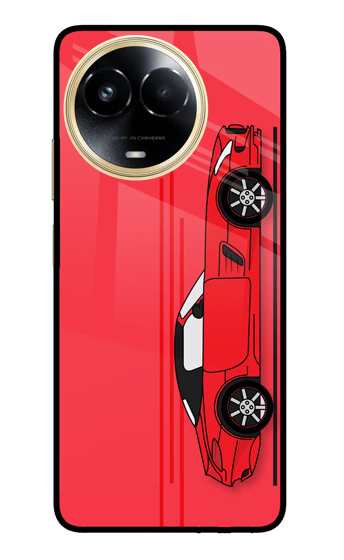Red Velocity Realme 11 5G/11X 5G/C67 Glass Case - Red Velocity Realme 11 5G/11X 5G/C67 Glass Case Red Velocity Realme 11 5G/11X 5G/C67 Glass Case