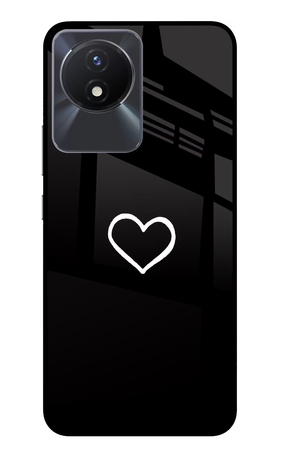 Heart Vivo Y02/Y02T Glass Case - Heart Vivo Y02/Y02T Glass Case Heart Vivo Y02/Y02T Glass Case