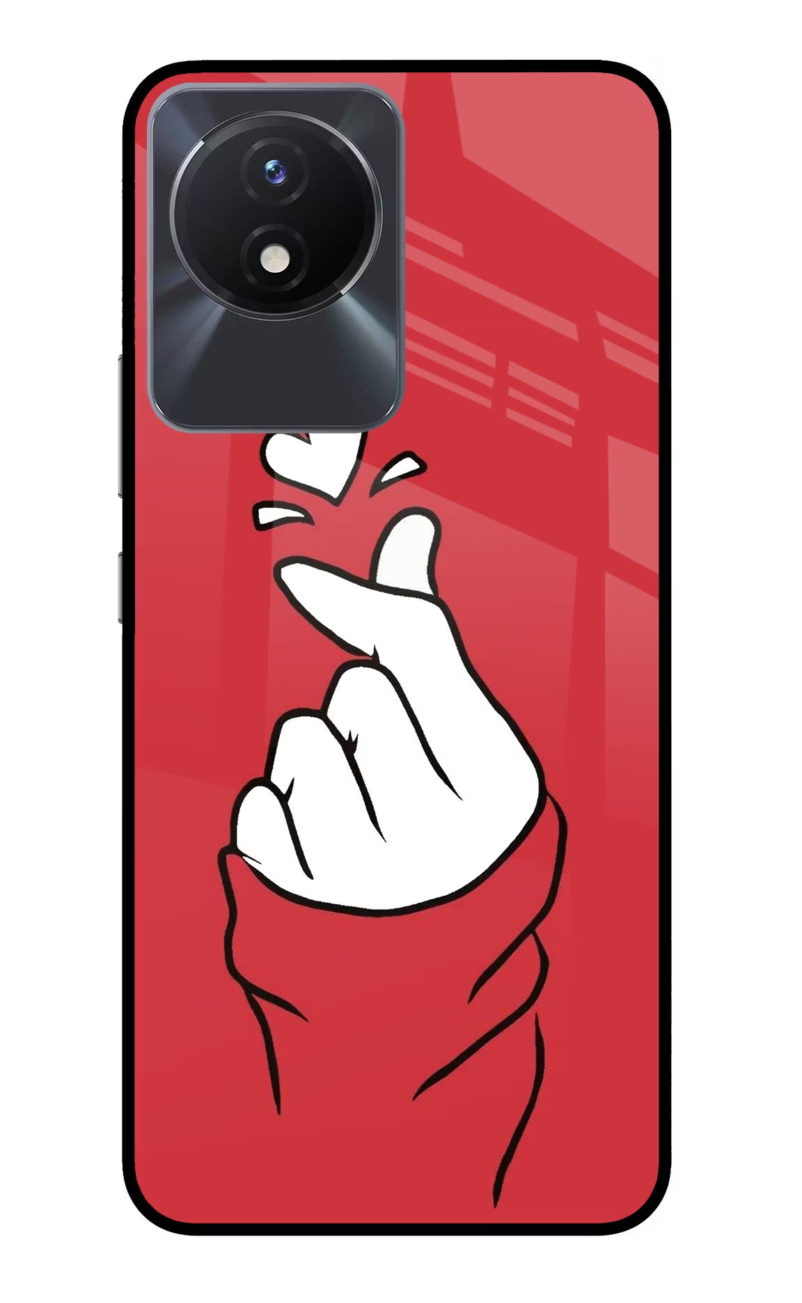 Korean Love Sign Vivo Y02/Y02T Glass Case - Korean Love Sign Vivo Y02/Y02T Glass Case Korean Love Sign Vivo Y02/Y02T Glass Case