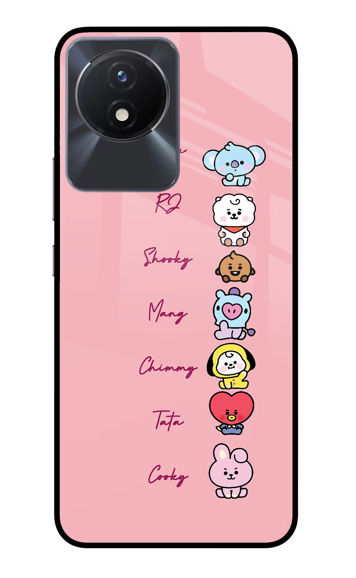 BTS names Vivo Y02/Y02T Glass Case - BTS names Vivo Y02/Y02T Glass Case BTS names Vivo Y02/Y02T Glass Case