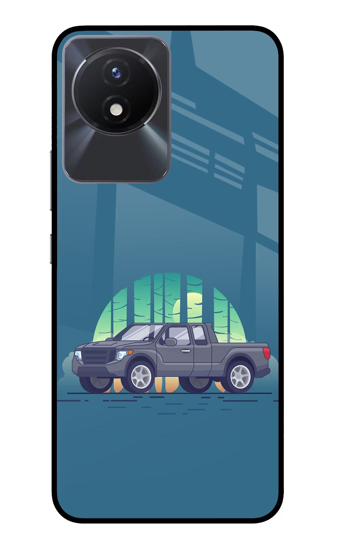 Retro Garage Vibe Vivo Y02/Y02T Glass Case - Retro Garage Vibe Vivo Y02/Y02T Glass Case Retro Garage Vibe Vivo Y02/Y02T Glass Case