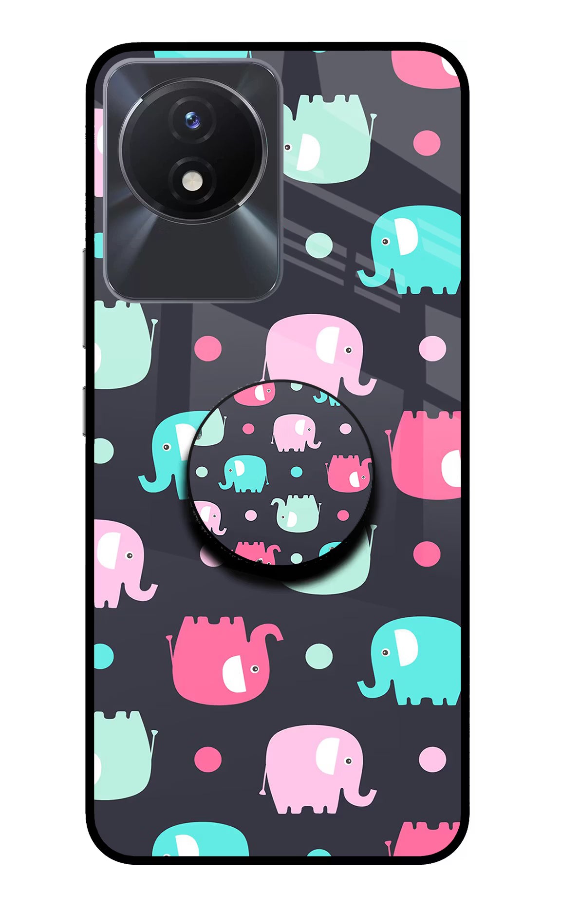 Baby Elephants Vivo Y02/Y02T Glass Case - Baby Elephants Vivo Y02/Y02T Glass Case Baby Elephants Vivo Y02/Y02T Glass Case