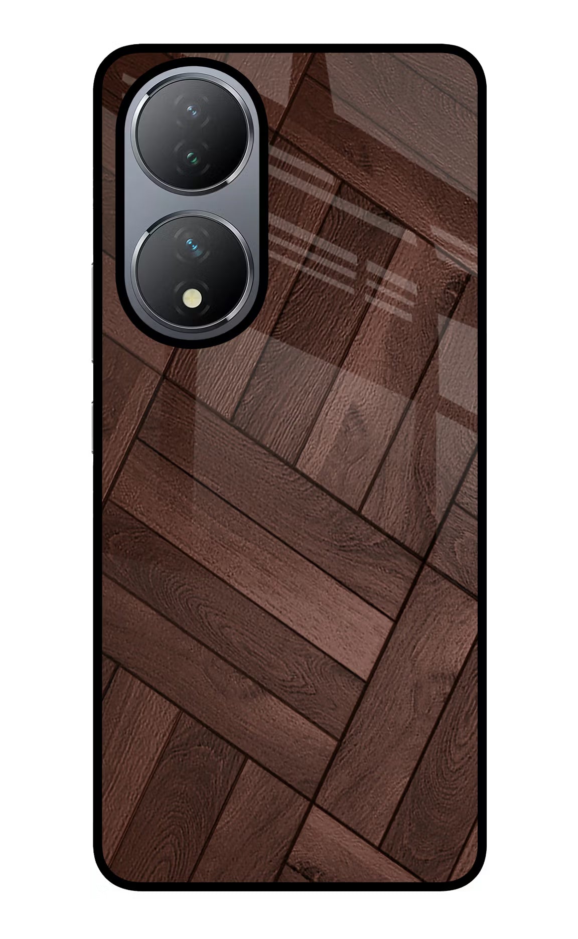 Wooden Texture Design Vivo Y100 Glass Case - Wooden Texture Design Vivo Y100 Glass Case Wooden Texture Design Vivo Y100 Glass Case