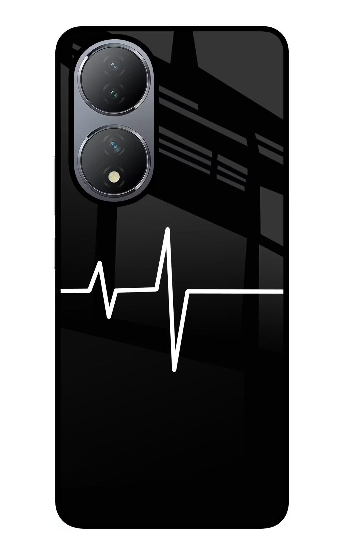 Heart Beats Vivo Y100 Glass Case - Heart Beats Vivo Y100 Glass Case Heart Beats Vivo Y100 Glass Case