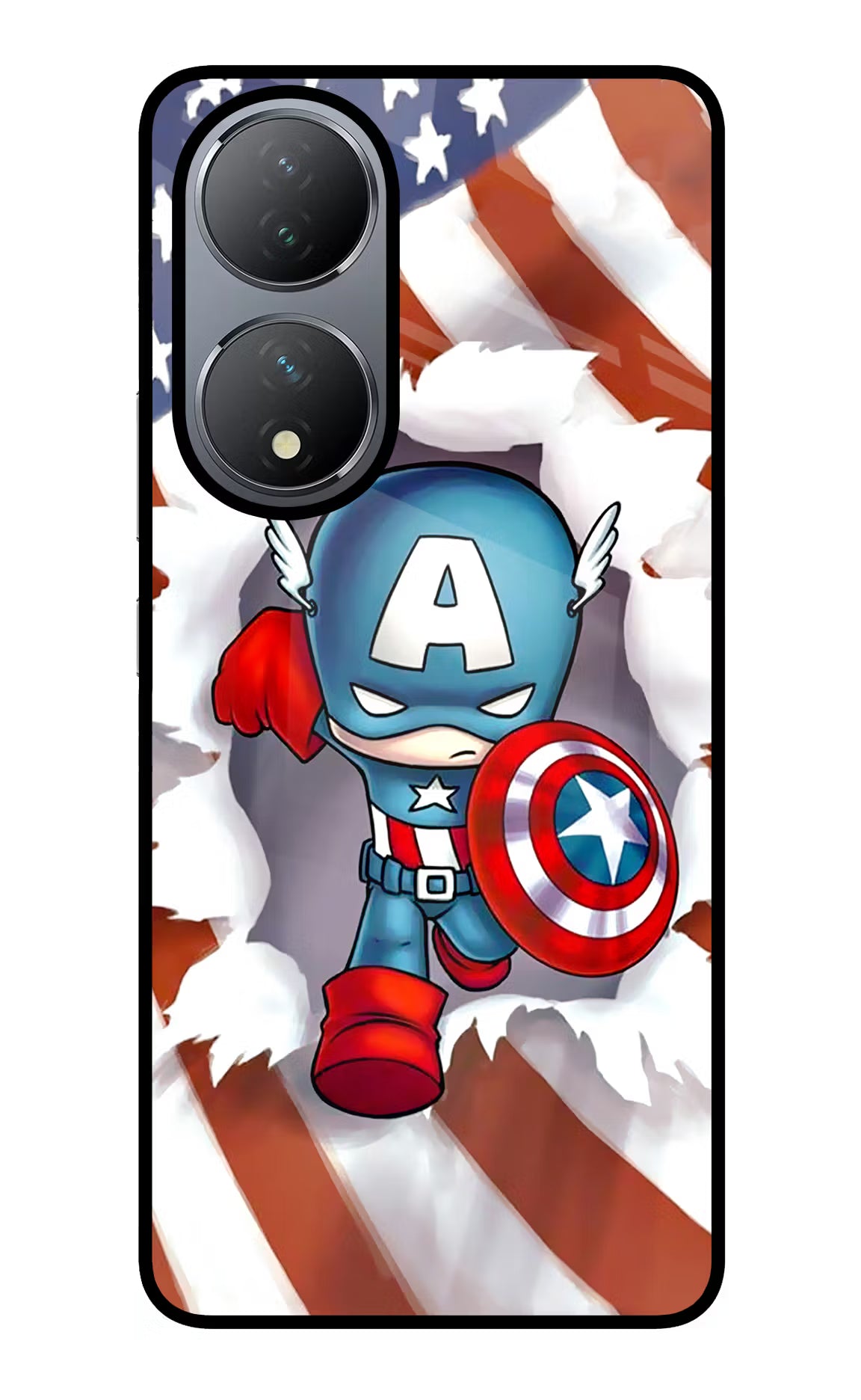 Captain America Vivo Y100 Glass Case - Captain America Vivo Y100 Glass Case Captain America Vivo Y100 Glass Case