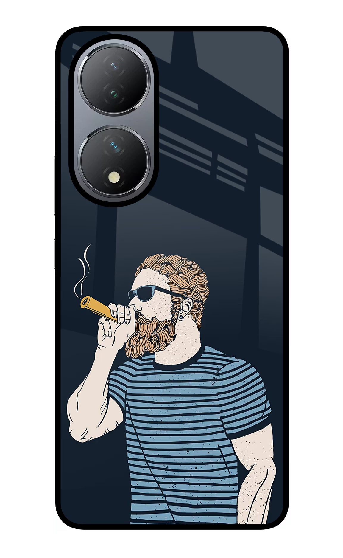 Smoking Vivo Y100 Glass Case - Smoking Vivo Y100 Glass Case Smoking Vivo Y100 Glass Case