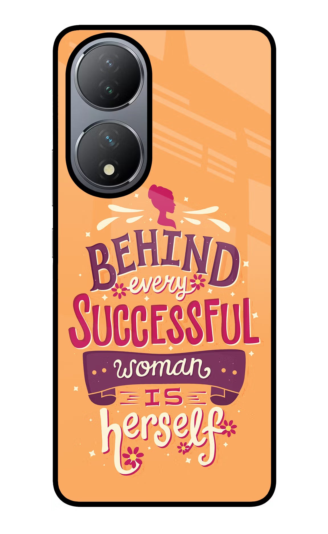 Behind Every Successful Woman There Is Herself Vivo Y100 Glass Case - Behind Every Successful Woman There Is Herself Vivo Y100 Glass Case Behind Every Successful Woman There Is Herself Vivo Y100 Glass Case