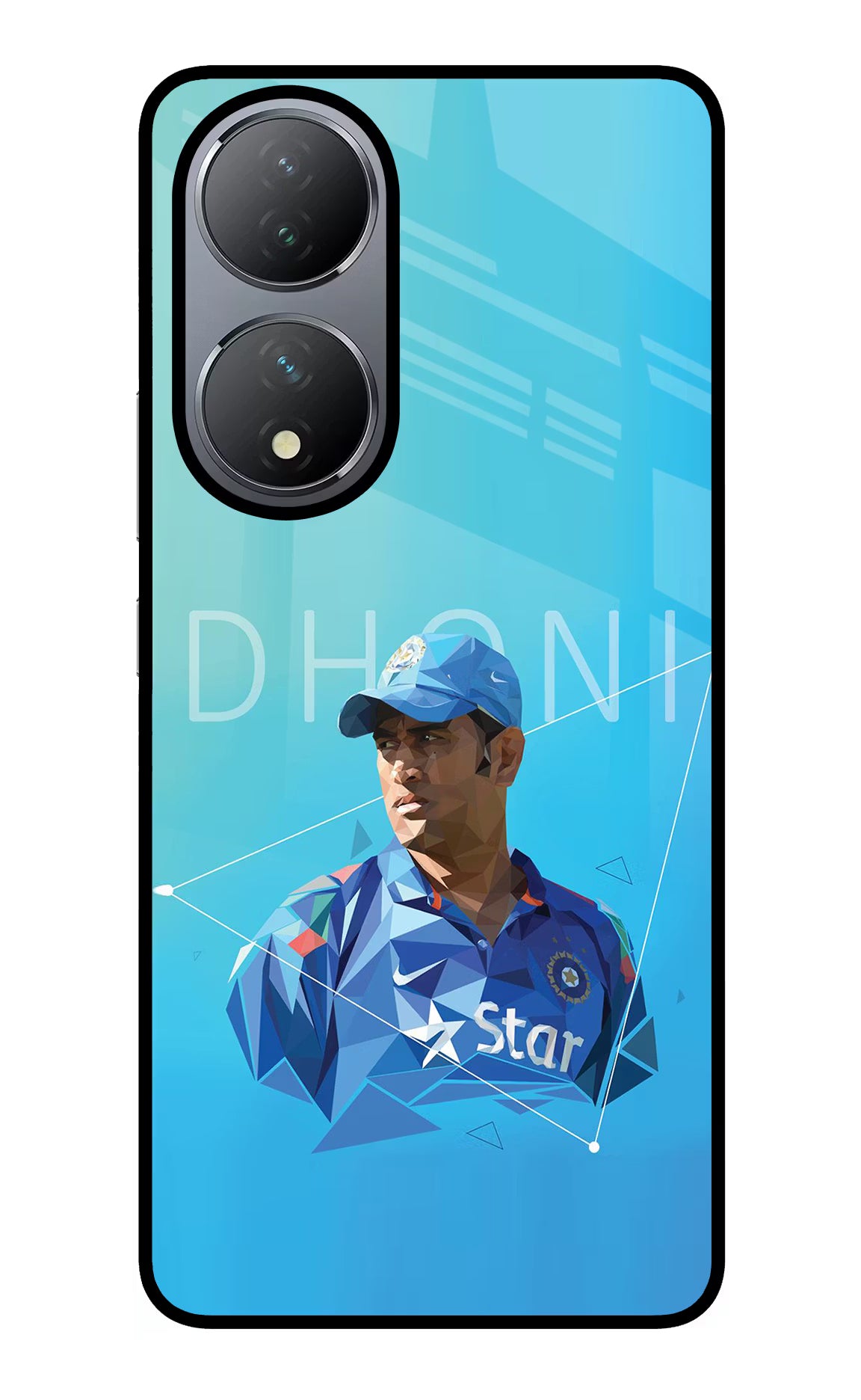 Dhoni Artwork Vivo Y100 Glass Case - Dhoni Artwork Vivo Y100 Glass Case Dhoni Artwork Vivo Y100 Glass Case