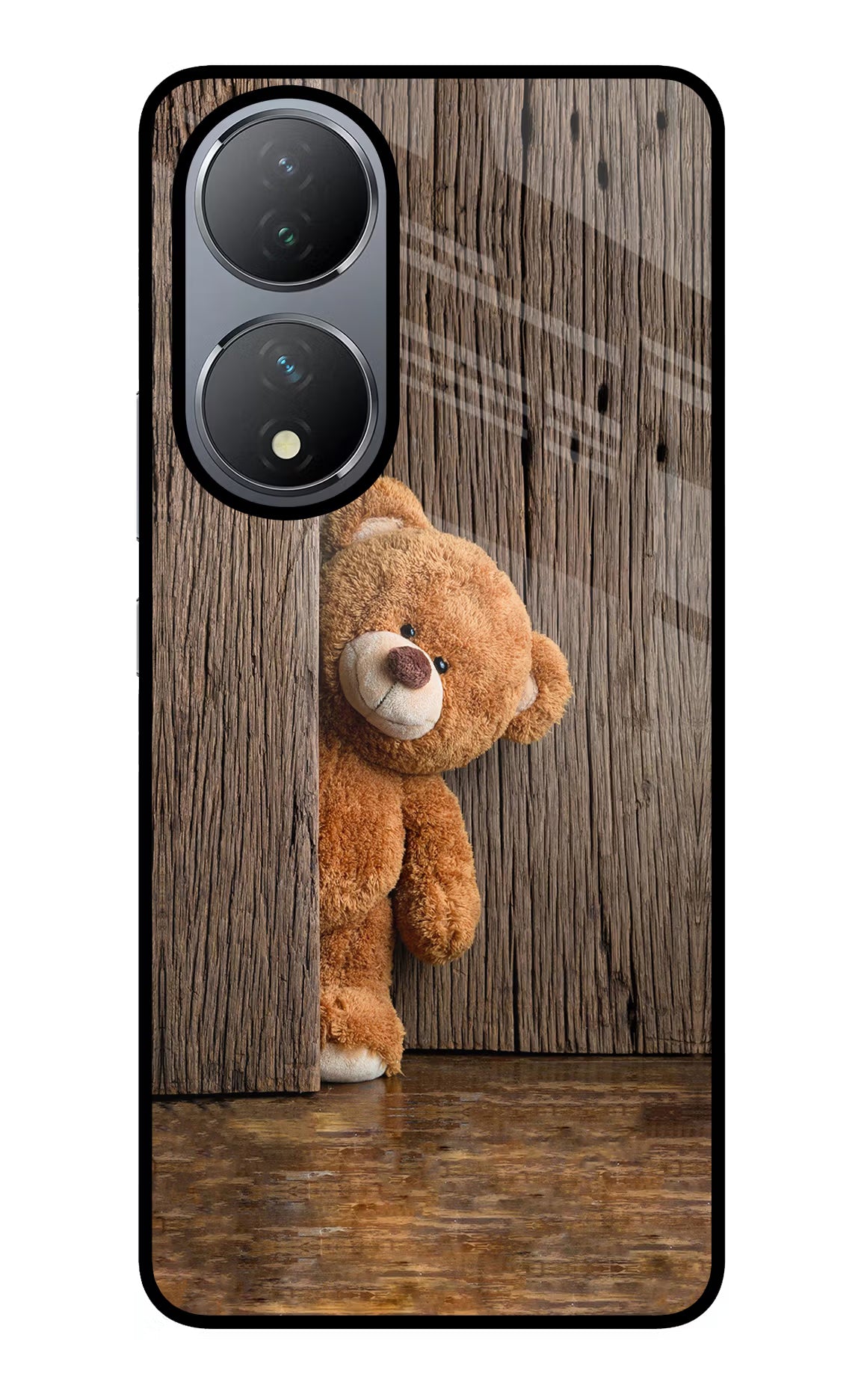Teddy Wooden Vivo Y100 Glass Case - Teddy Wooden Vivo Y100 Glass Case Teddy Wooden Vivo Y100 Glass Case
