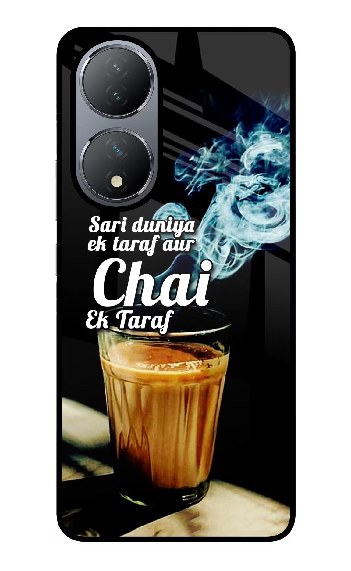 Chai Ek Taraf Quote Vivo Y100 Glass Case - Chai Ek Taraf Quote Vivo Y100 Glass Case Chai Ek Taraf Quote Vivo Y100 Glass Case