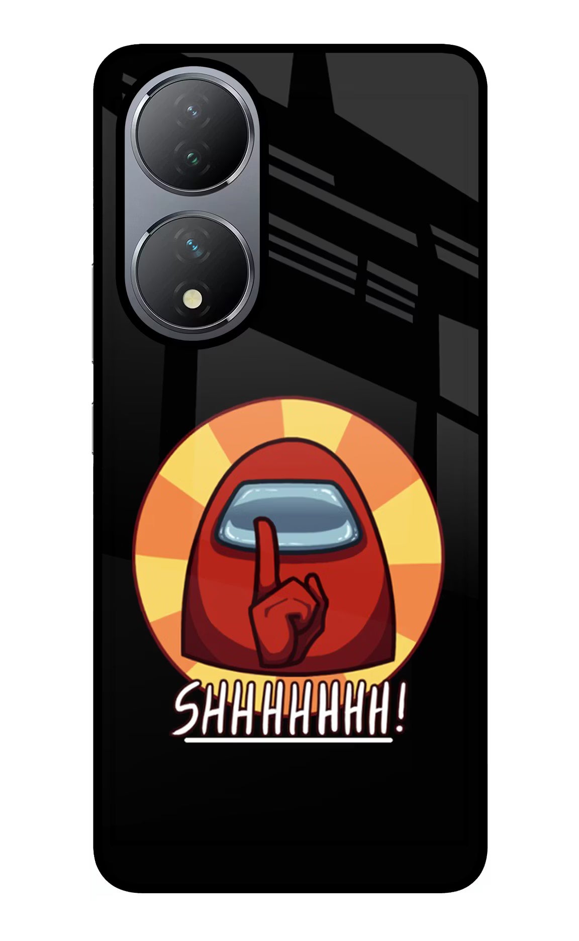Among Us Shhh! Vivo Y100 Glass Case - Among Us Shhh! Vivo Y100 Glass Case Among Us Shhh! Vivo Y100 Glass Case