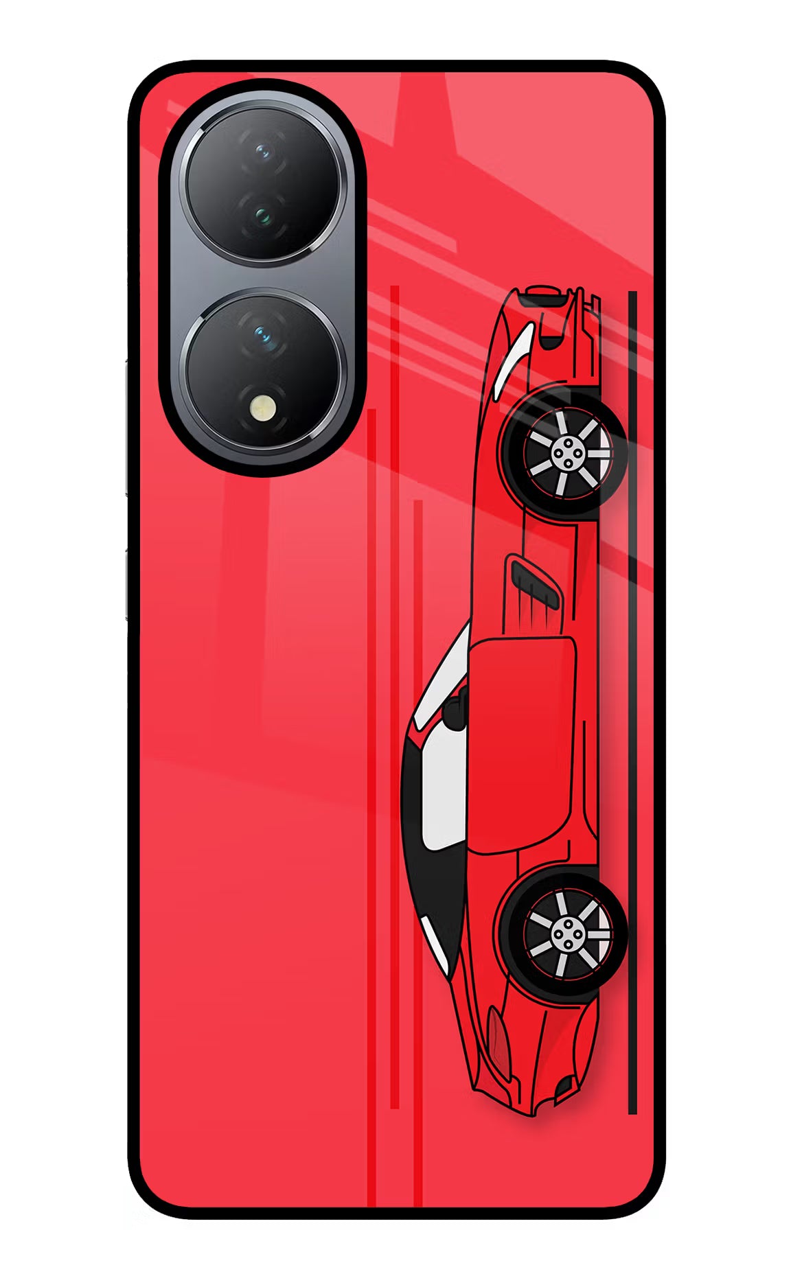 Red Velocity Vivo Y100 Glass Case - Red Velocity Vivo Y100 Glass Case Red Velocity Vivo Y100 Glass Case