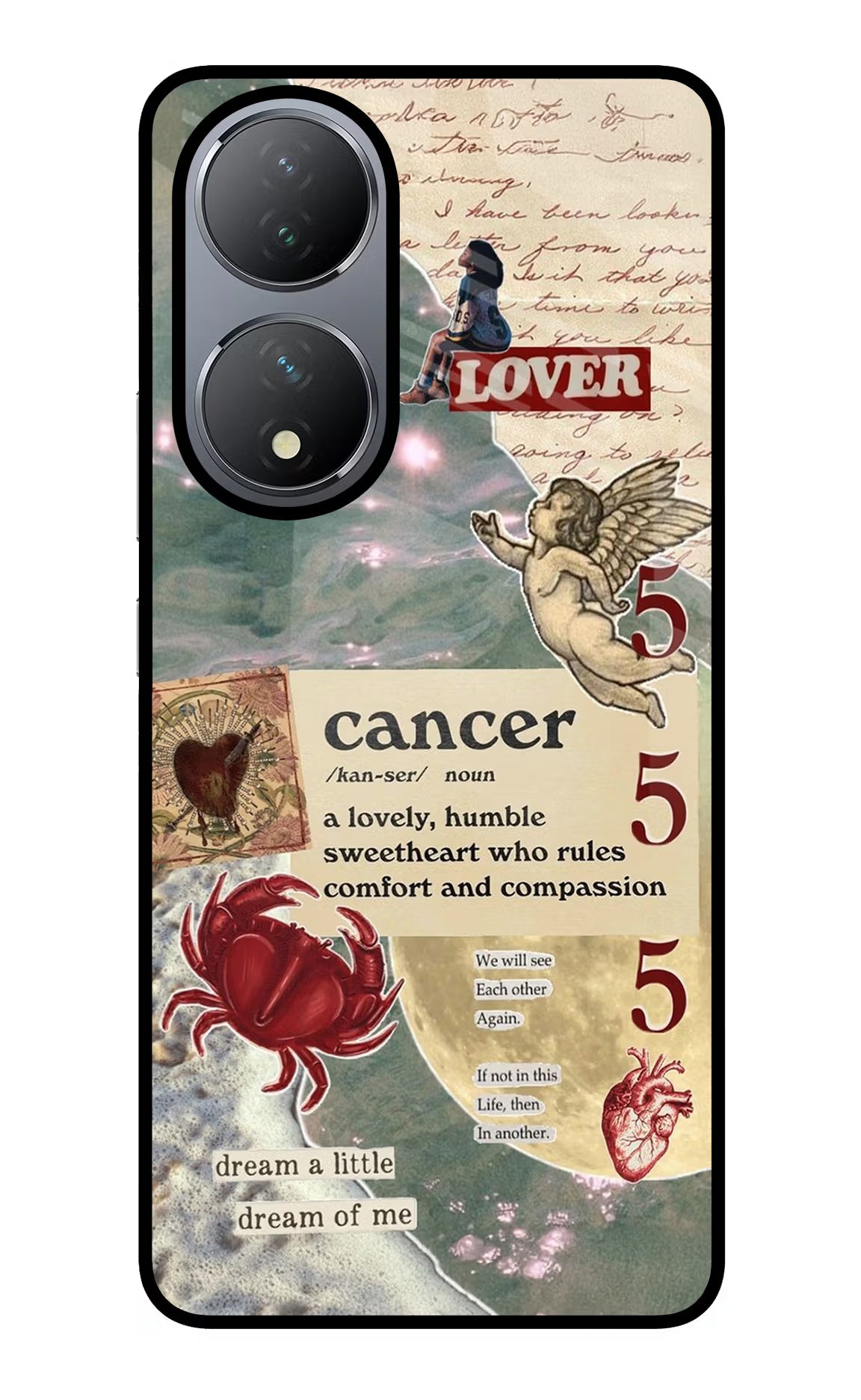 Cancer Zodiac Vivo Y100 Glass Case - Cancer Zodiac Vivo Y100 Glass Case Cancer Zodiac Vivo Y100 Glass Case
