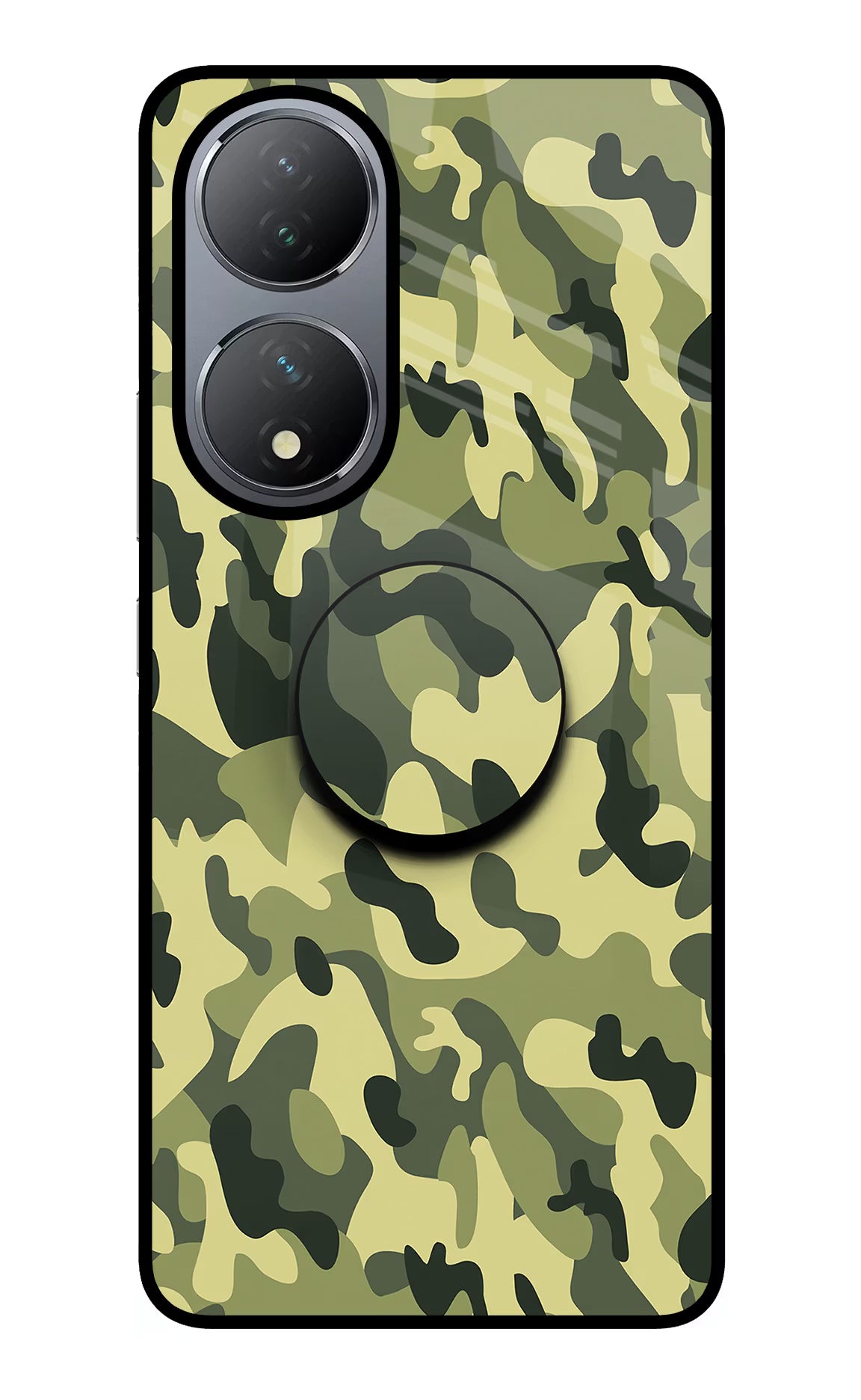 Camouflage Vivo Y100 Glass Case - Camouflage Vivo Y100 Glass Case Camouflage Vivo Y100 Glass Case