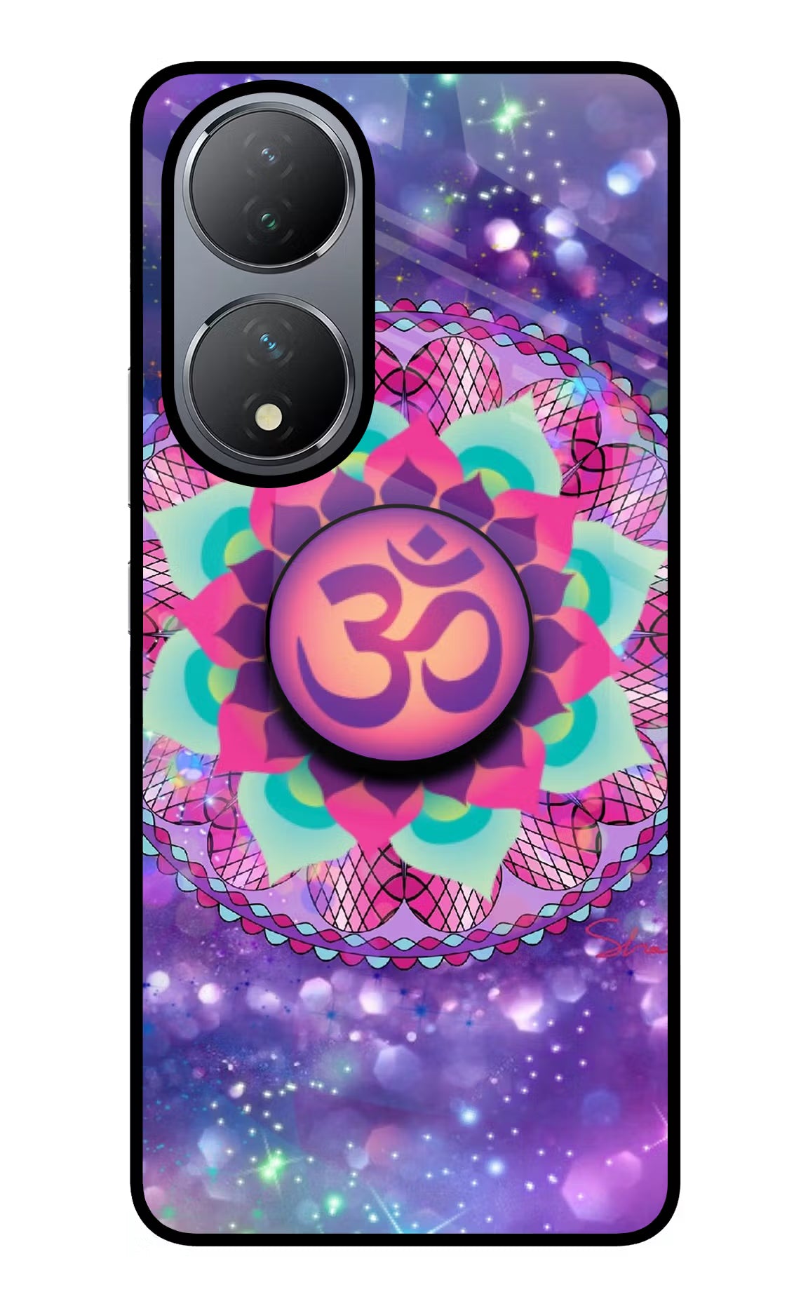 Om Purple Vivo Y100 Glass Case - Om Purple Vivo Y100 Glass Case Om Purple Vivo Y100 Glass Case