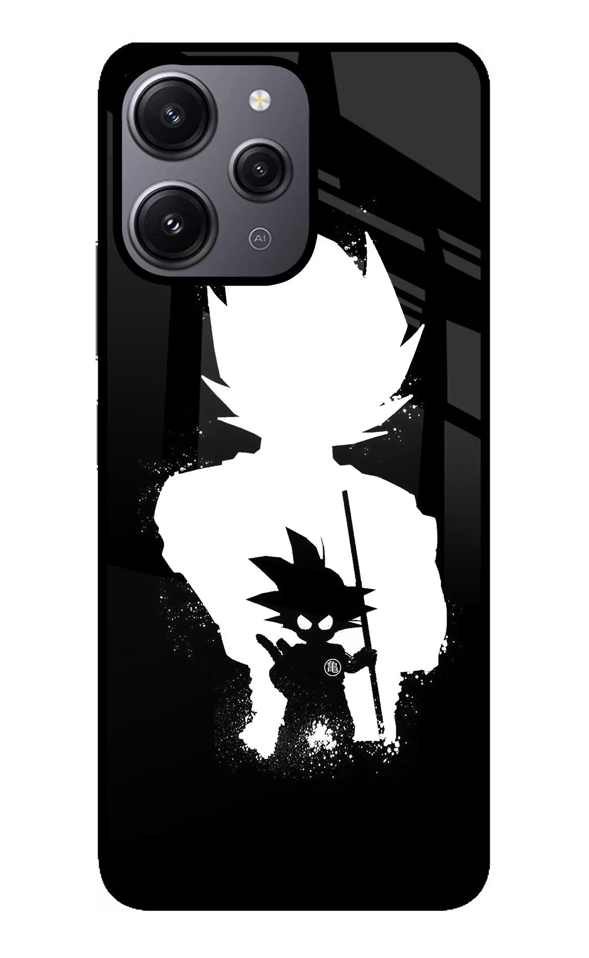 Goku Shadow Redmi 12 4G Glass Case Back Cover by Casekaro