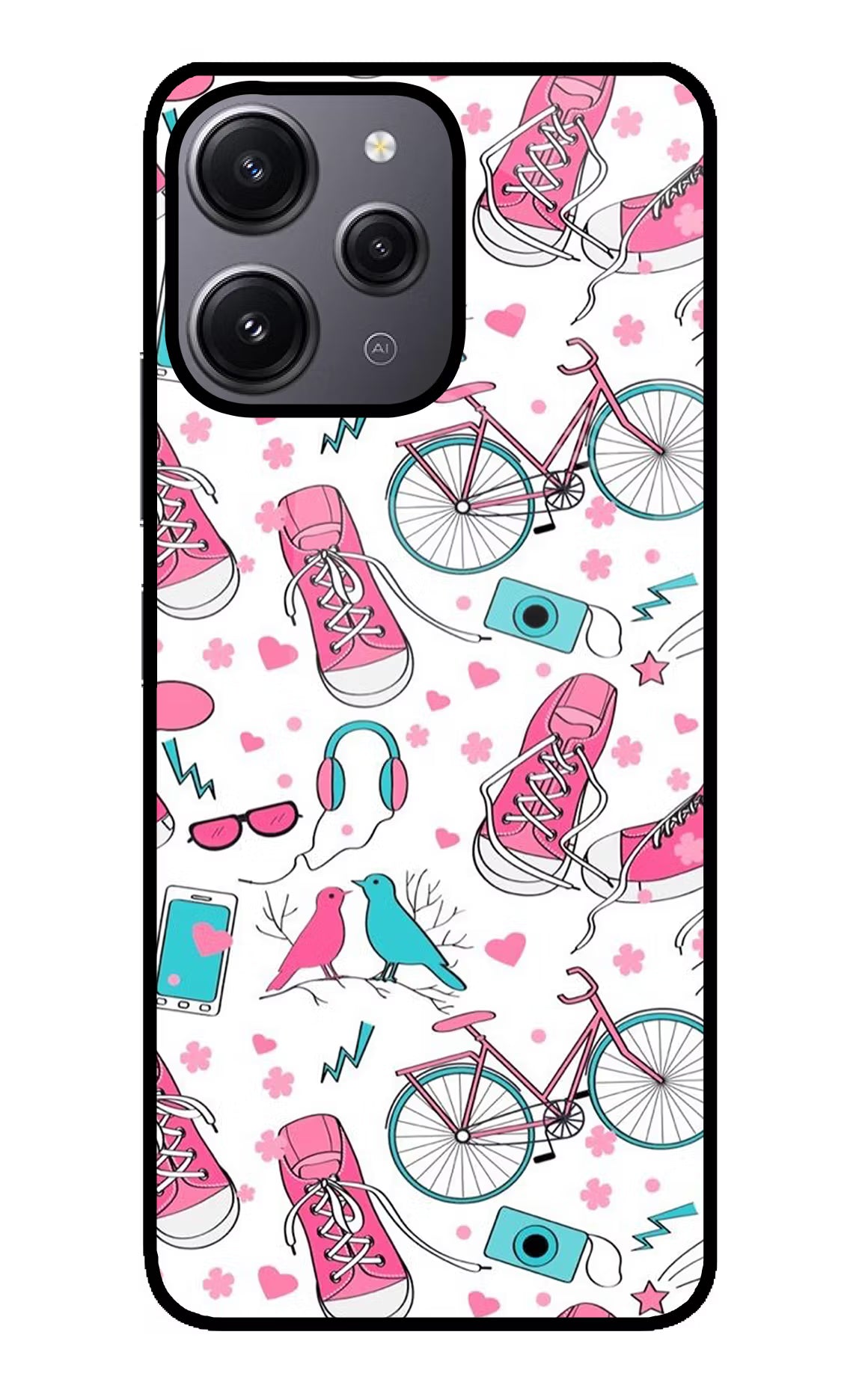 Artwork Redmi 12 4G Glass Case Back Cover by Casekaro