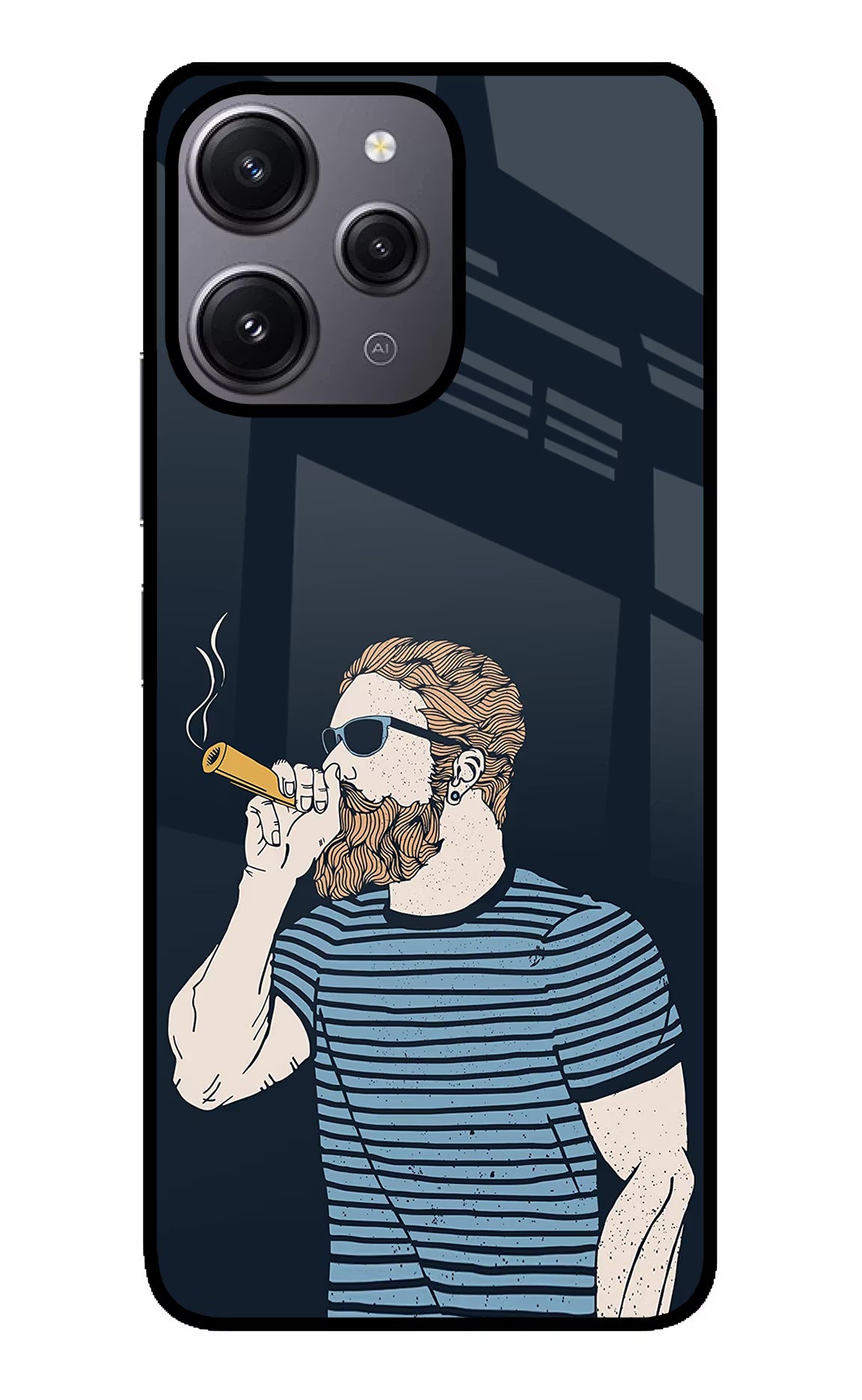 Smoking Redmi 12 4G Glass Case - Smoking Redmi 12 4G Glass Case Smoking Redmi 12 4G Glass Case