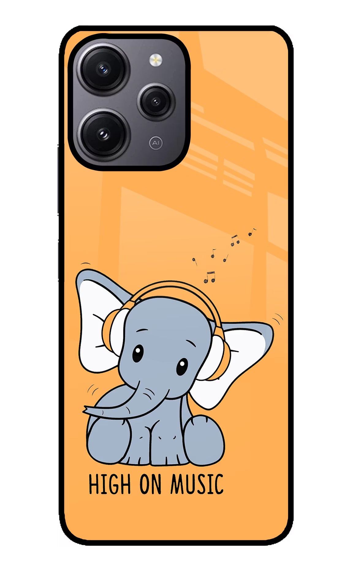 High On Music Redmi 12 4G Glass Case - High On Music Redmi 12 4G Glass Case High On Music Redmi 12 4G Glass Case