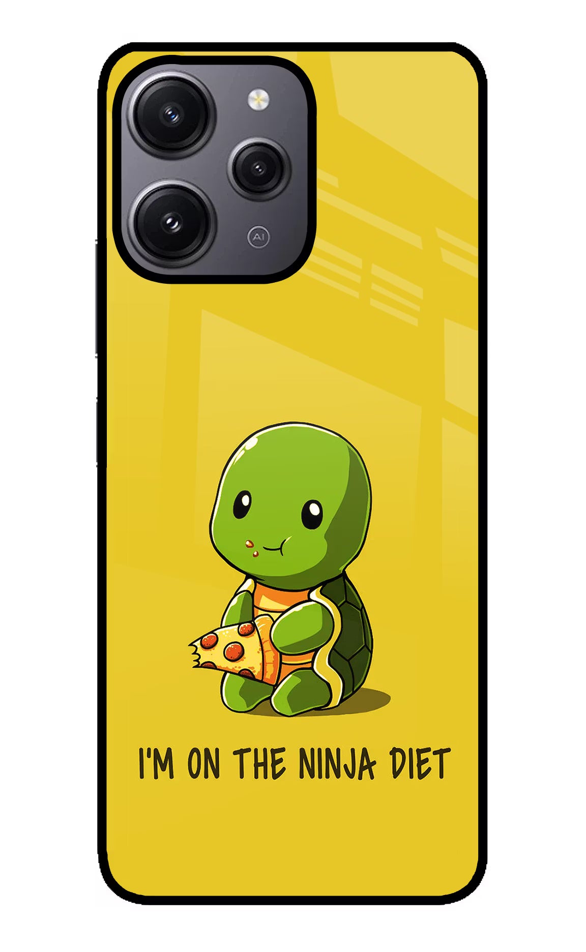 I'm on Ninja Diet Redmi 12 4G Glass Case Back Cover by Casekaro