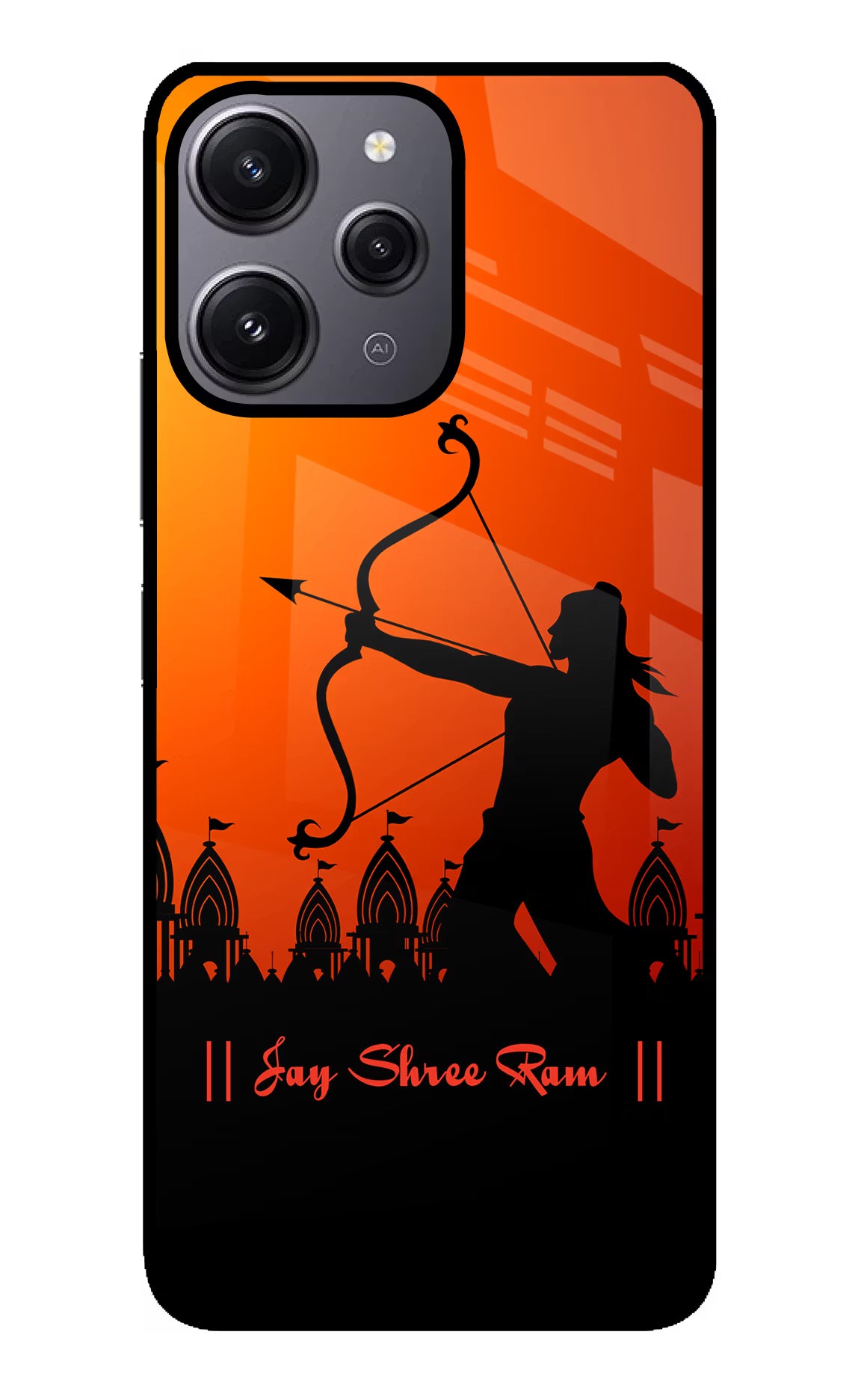 Lord Ram - 4 Redmi 12 4G Glass Case - Lord Ram - 4 Redmi 12 4G Glass Case Lord Ram - 4 Redmi 12 4G Glass Case