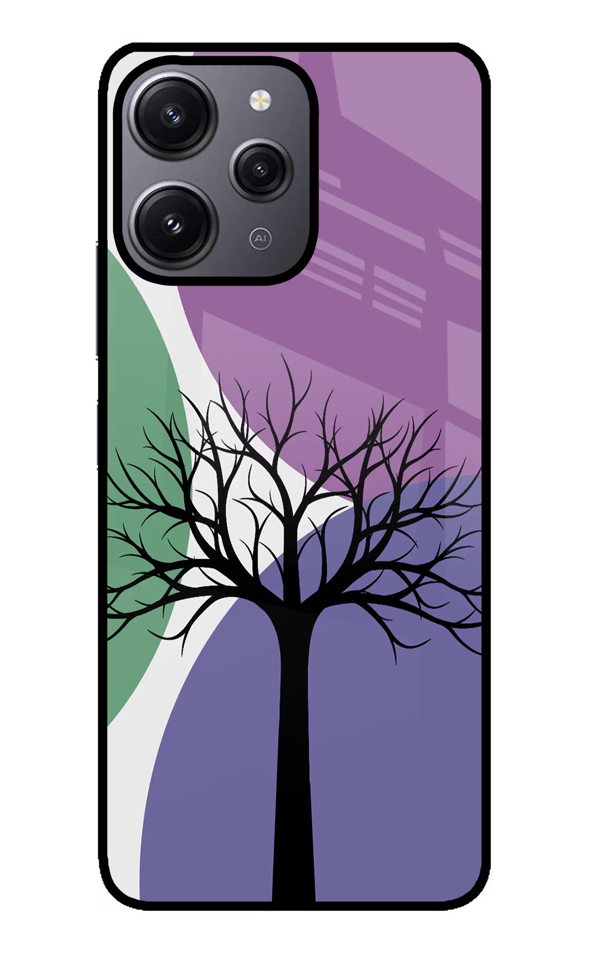 Tree Art Redmi 12 4G Glass Case Back Cover by Casekaro