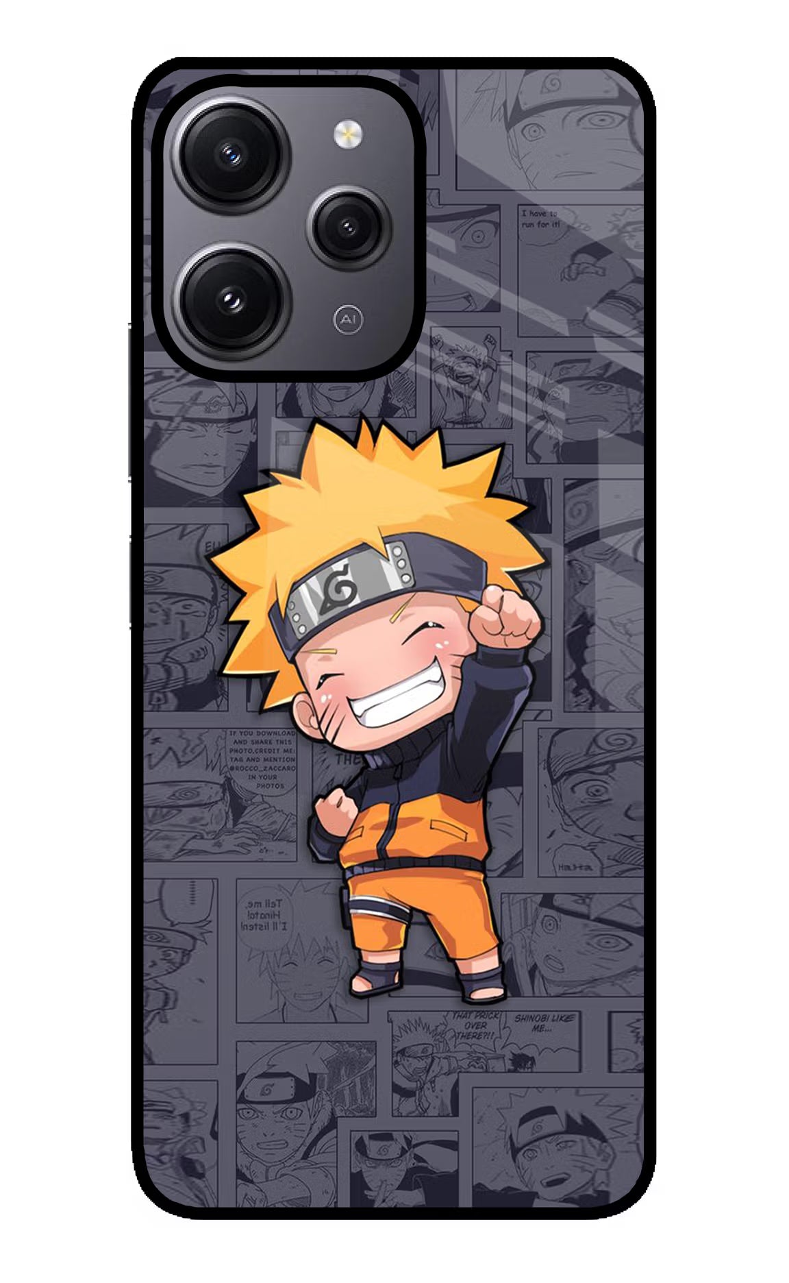 Chota Naruto Redmi 12 4G Glass Case - Chota Naruto Redmi 12 4G Glass Case Chota Naruto Redmi 12 4G Glass Case