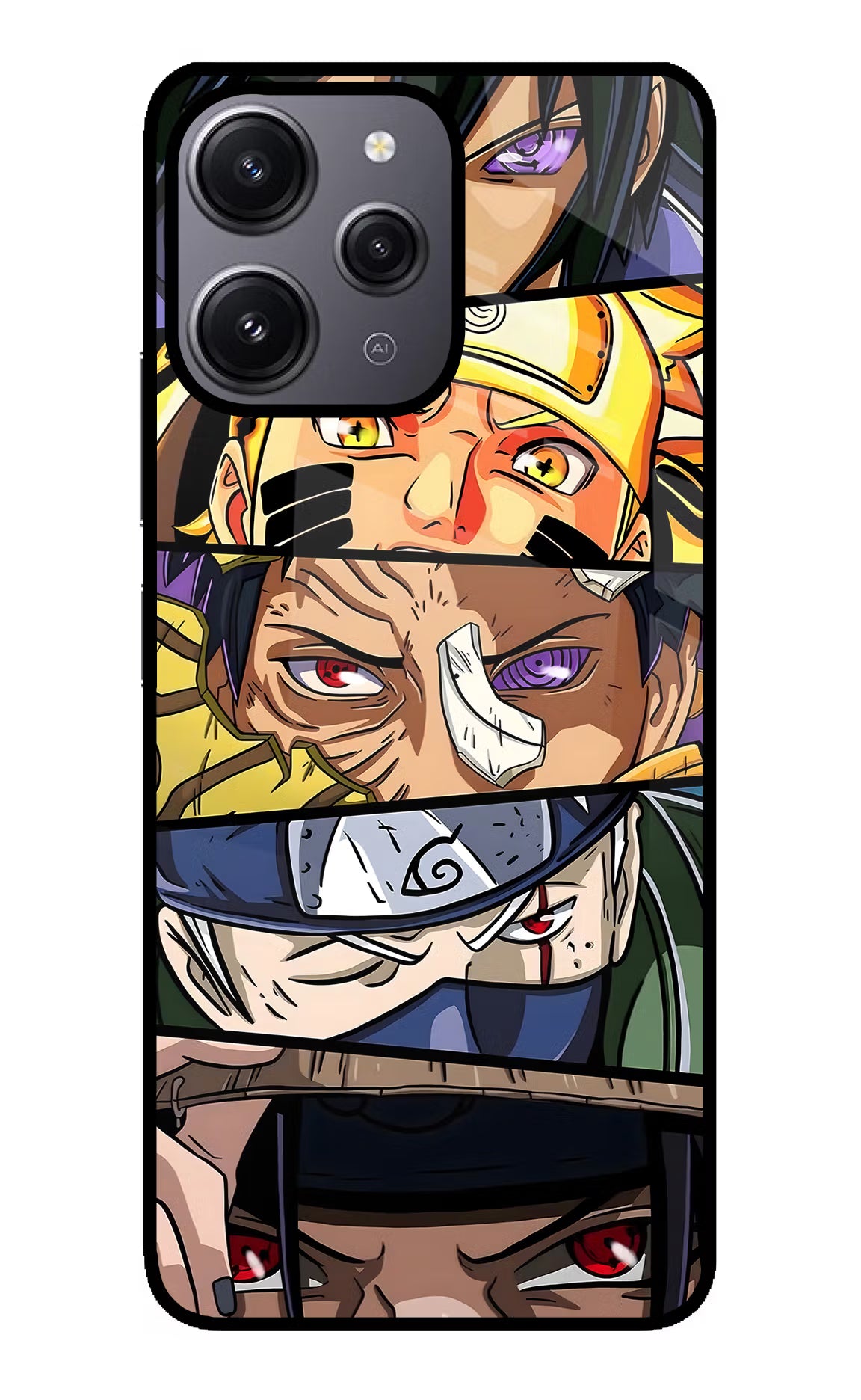 Naruto Character Redmi 12 4G Glass Case - Naruto Character Redmi 12 4G Glass Case Naruto Character Redmi 12 4G Glass Case