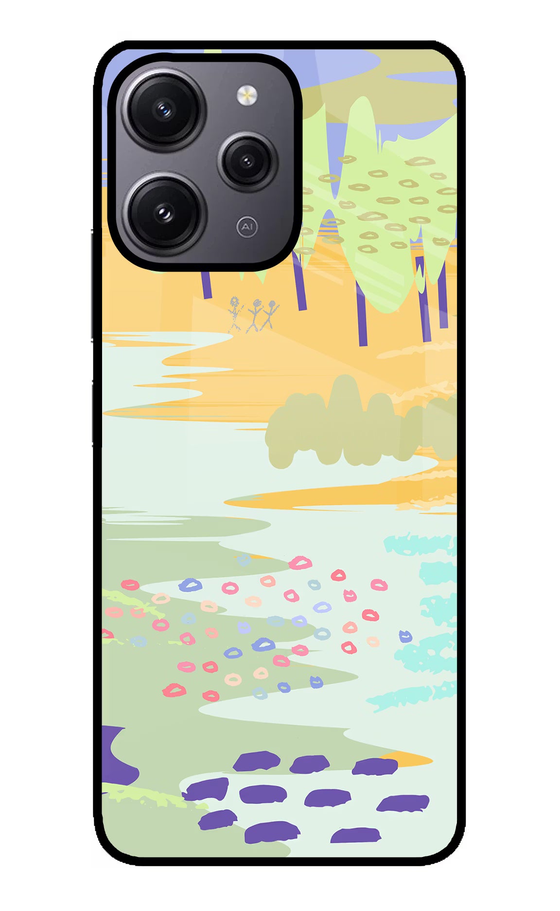 Scenery Redmi 12 4G Glass Case - Scenery Redmi 12 4G Glass Case Scenery Redmi 12 4G Glass Case