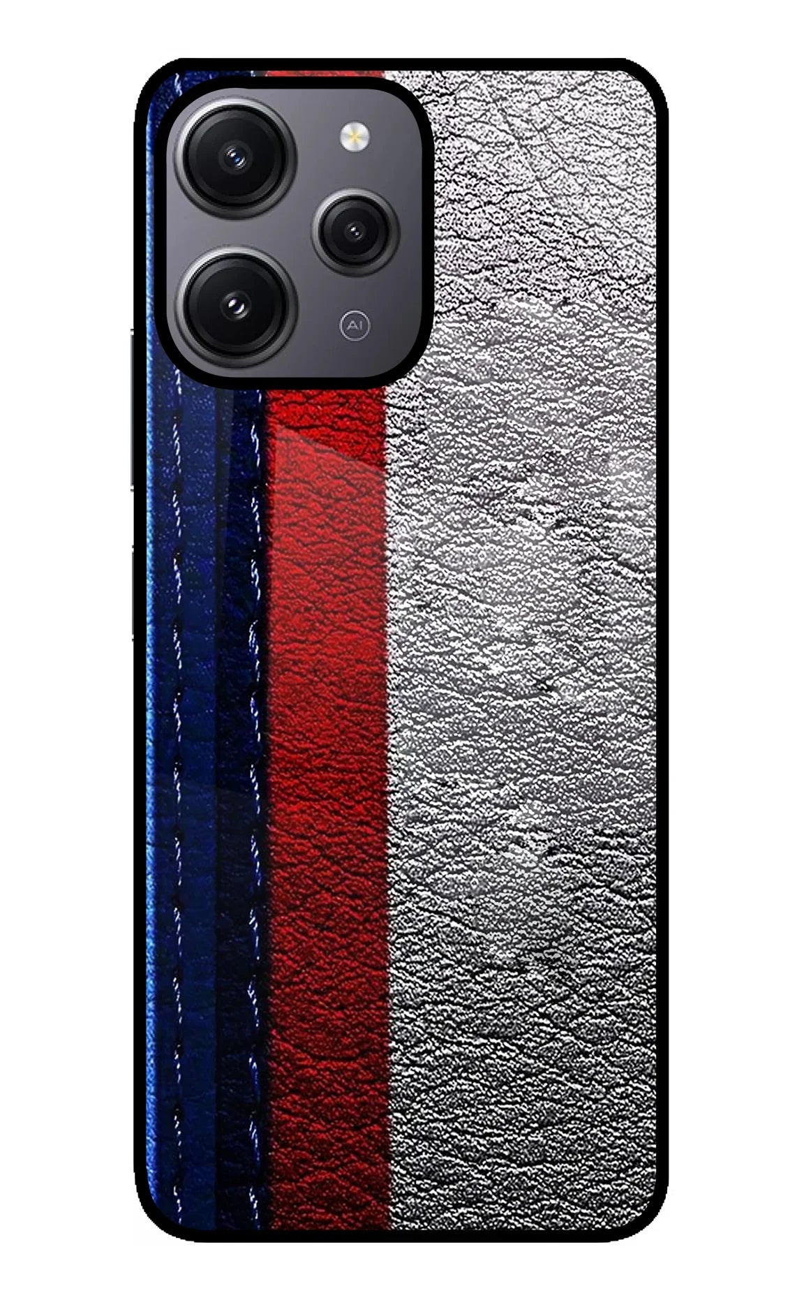 BMW Stripes Redmi 12 4G Glass Case - BMW Stripes Redmi 12 4G Glass Case BMW Stripes Redmi 12 4G Glass Case
