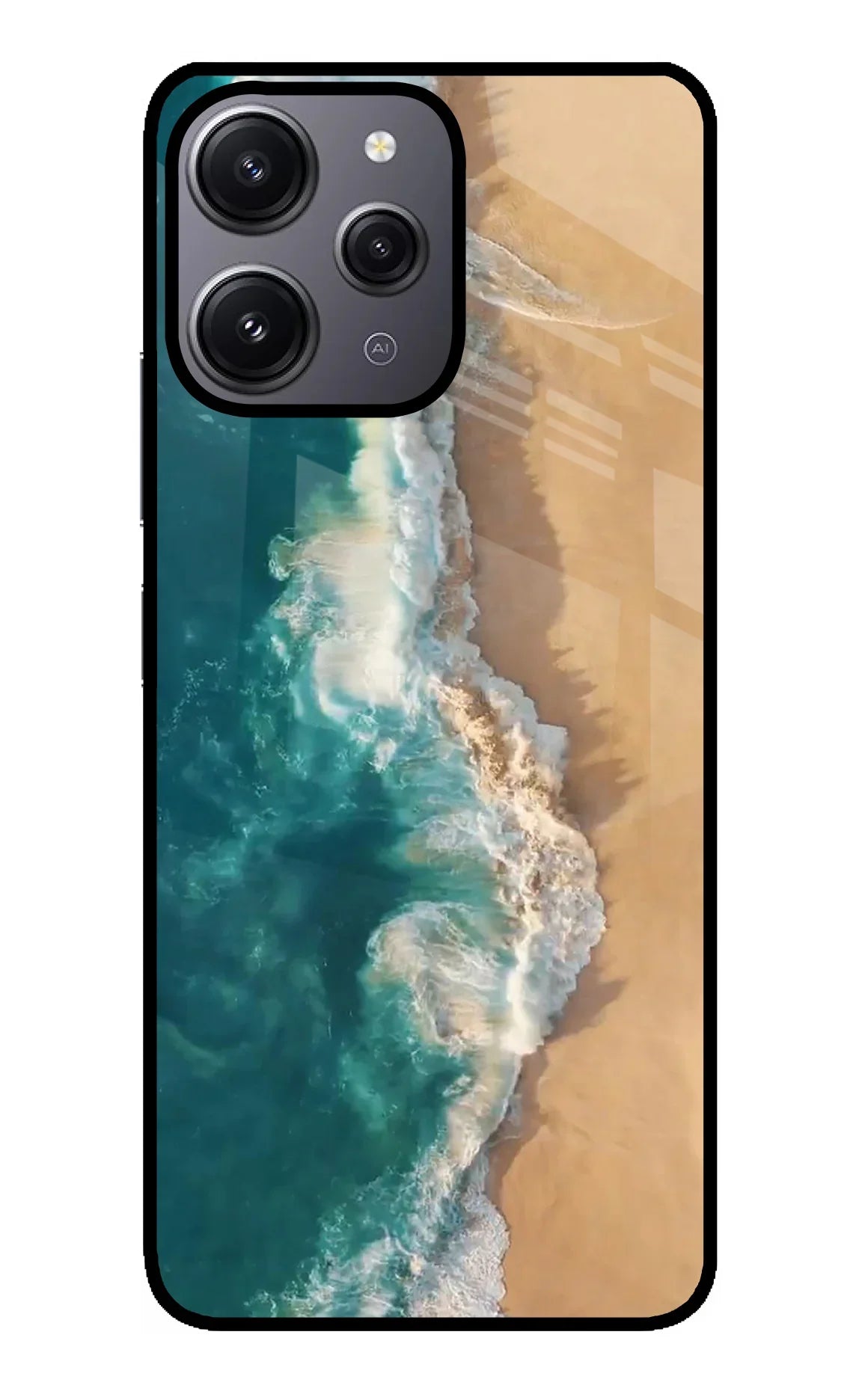 Ocean Beach Redmi 12 4G Glass Case - Ocean Beach Redmi 12 4G Glass Case Ocean Beach Redmi 12 4G Glass Case