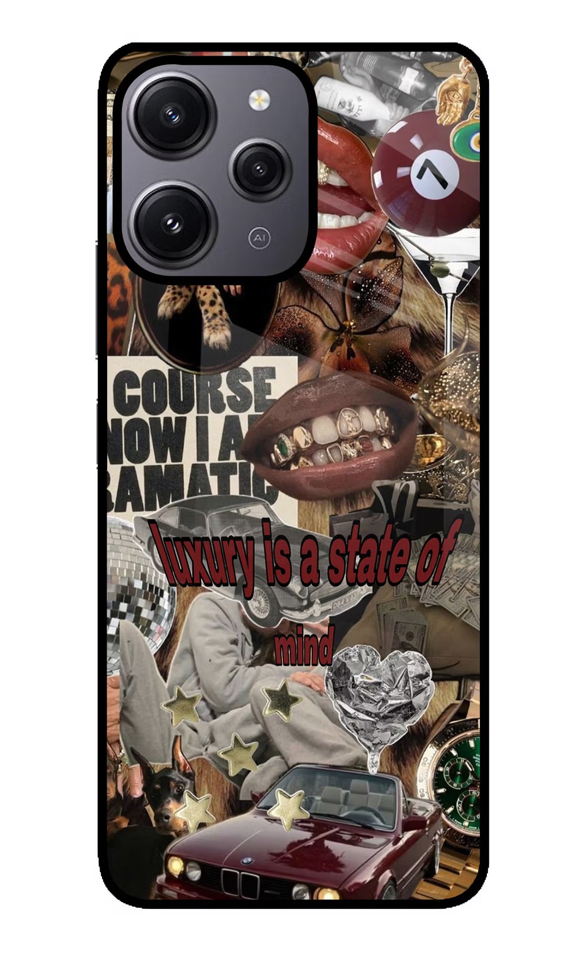 Luxury Redmi 12 4G Glass Case - Luxury Redmi 12 4G Glass Case Luxury Redmi 12 4G Glass Case