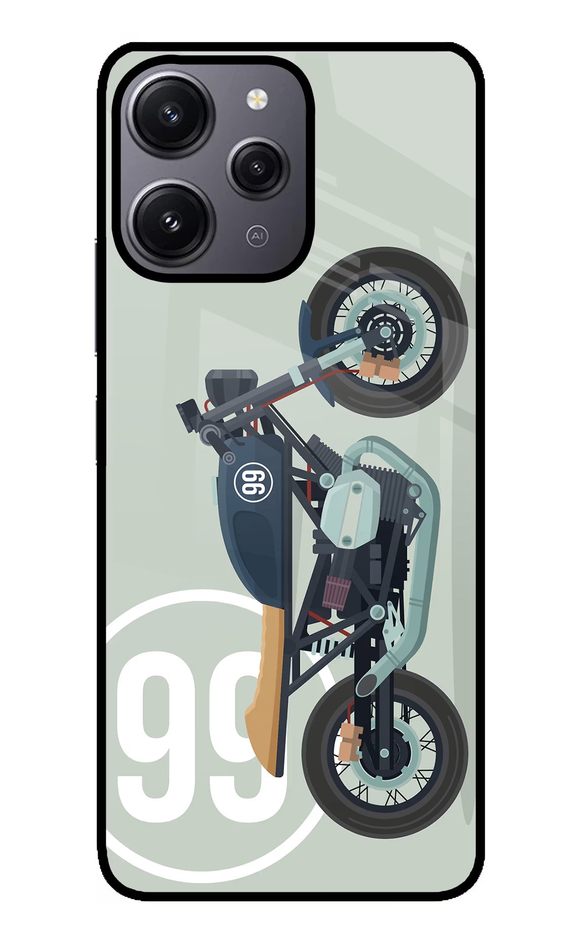 Classic Cafe Racer 99 Redmi 12 4G Glass Case - Classic Cafe Racer 99 Redmi 12 4G Glass Case Classic Cafe Racer 99 Redmi 12 4G Glass Case