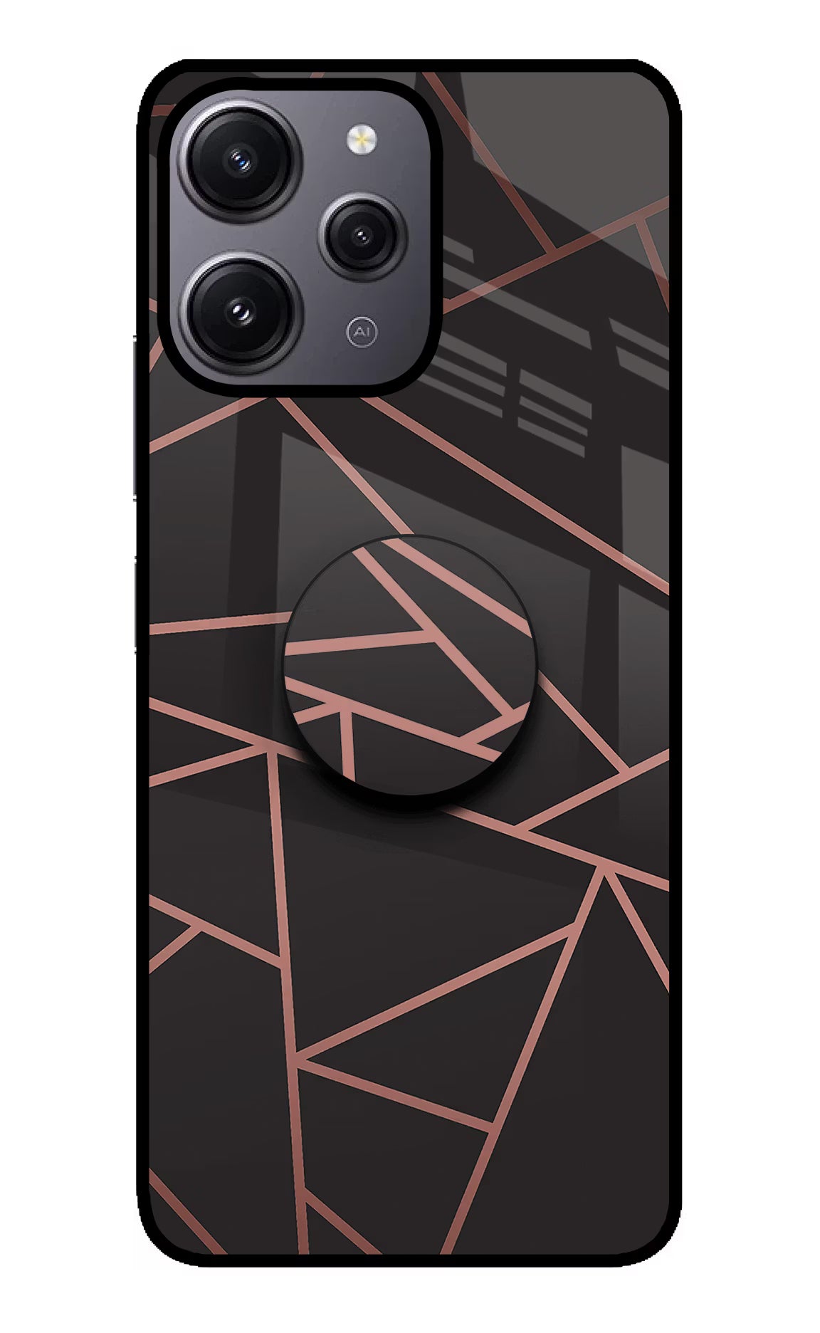 Geometric Pattern Redmi 12 4G Glass Case - Geometric Pattern Redmi 12 4G Glass Case Geometric Pattern Redmi 12 4G Glass Case