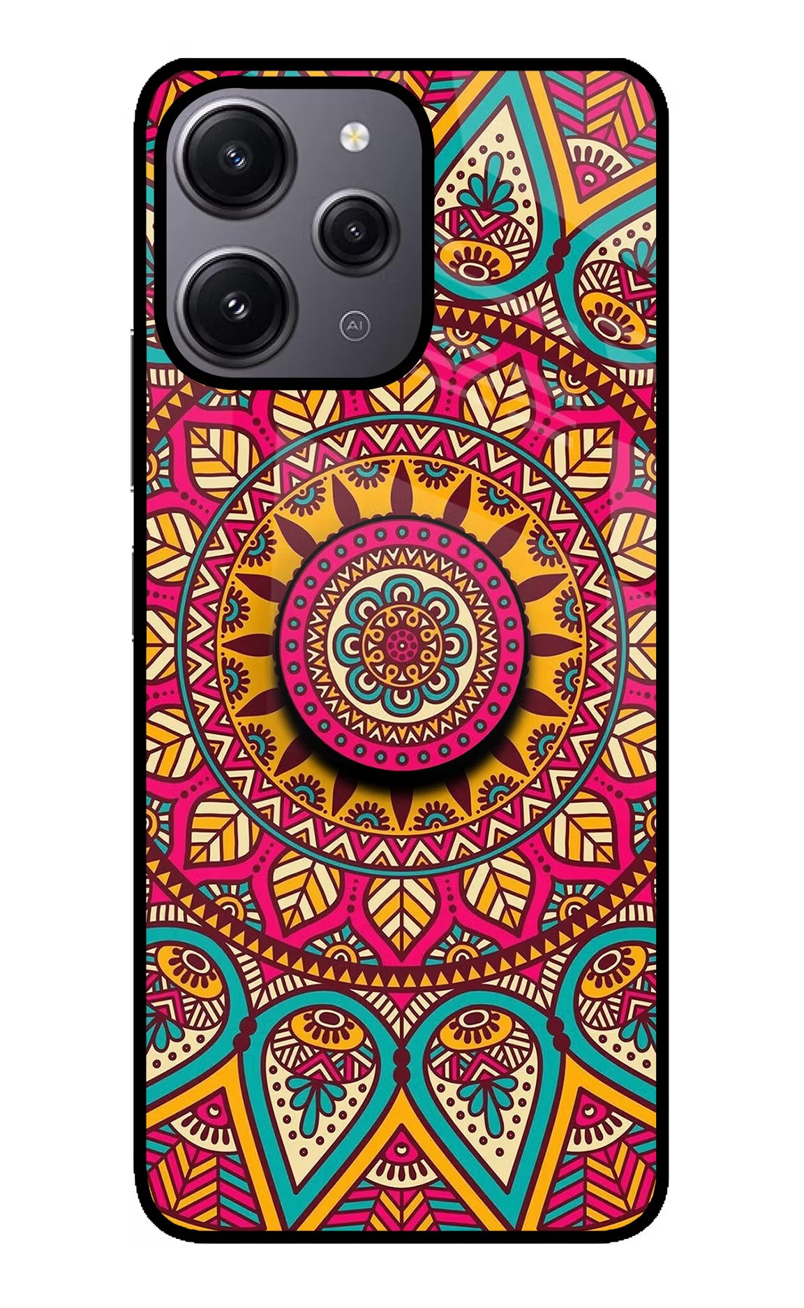 Mandala Redmi 12 4G Glass Case - Mandala Redmi 12 4G Glass Case Mandala Redmi 12 4G Glass Case