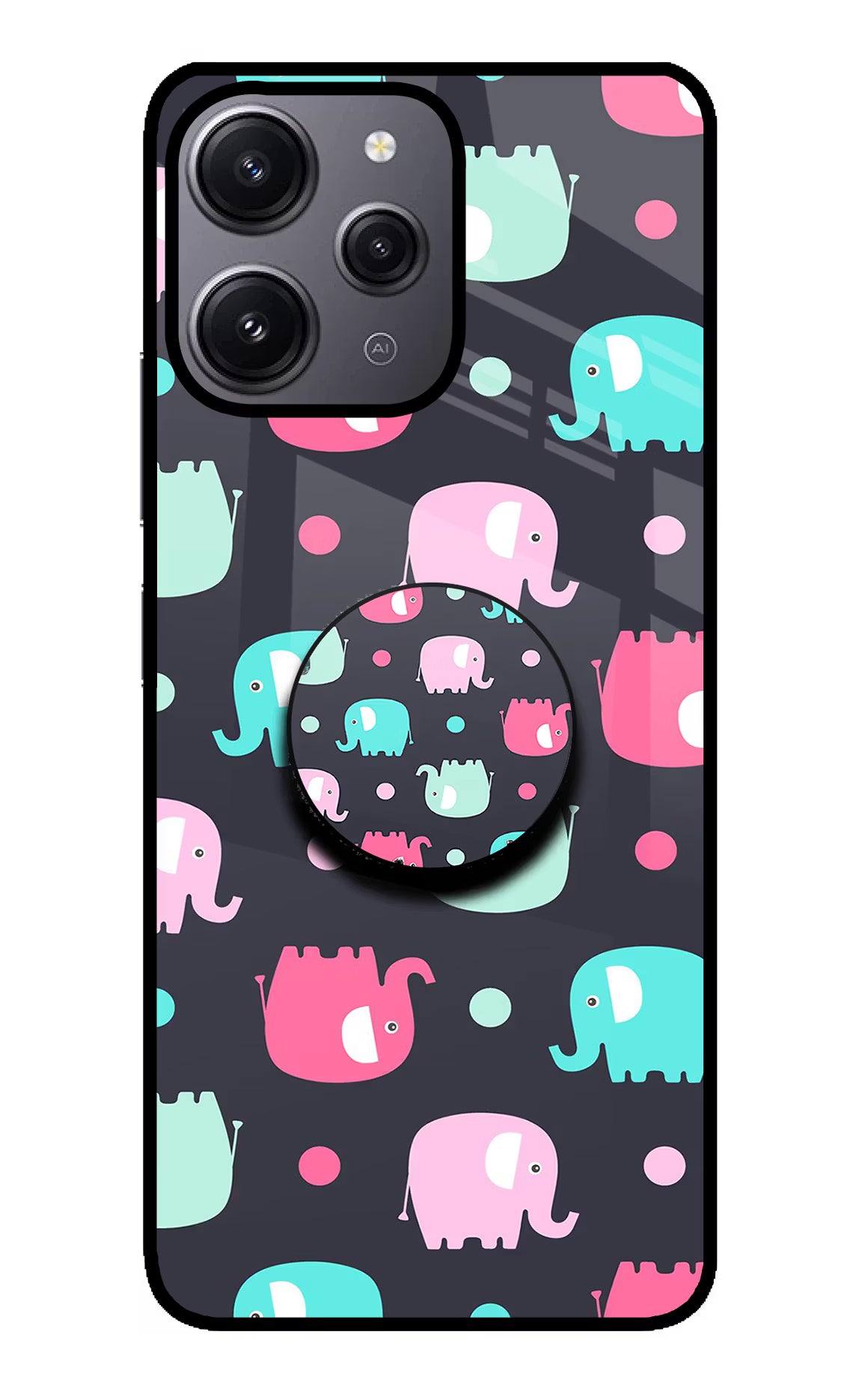 Baby Elephants Redmi 12 4G Pop Case by Casekaro