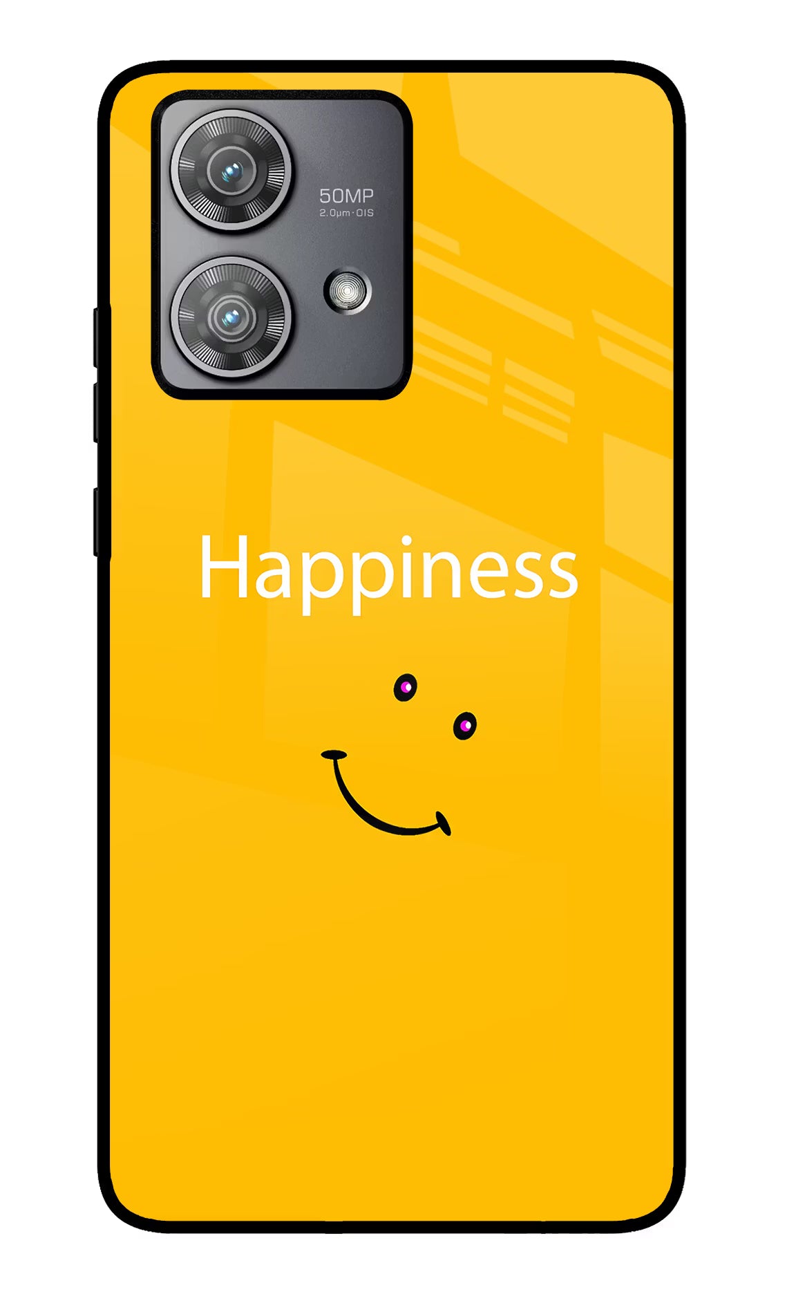Happiness With Smiley Moto Edge 40 Neo Glass Case - Happiness With Smiley Moto Edge 40 Neo Glass Case Happiness With Smiley Moto Edge 40 Neo Glass Case