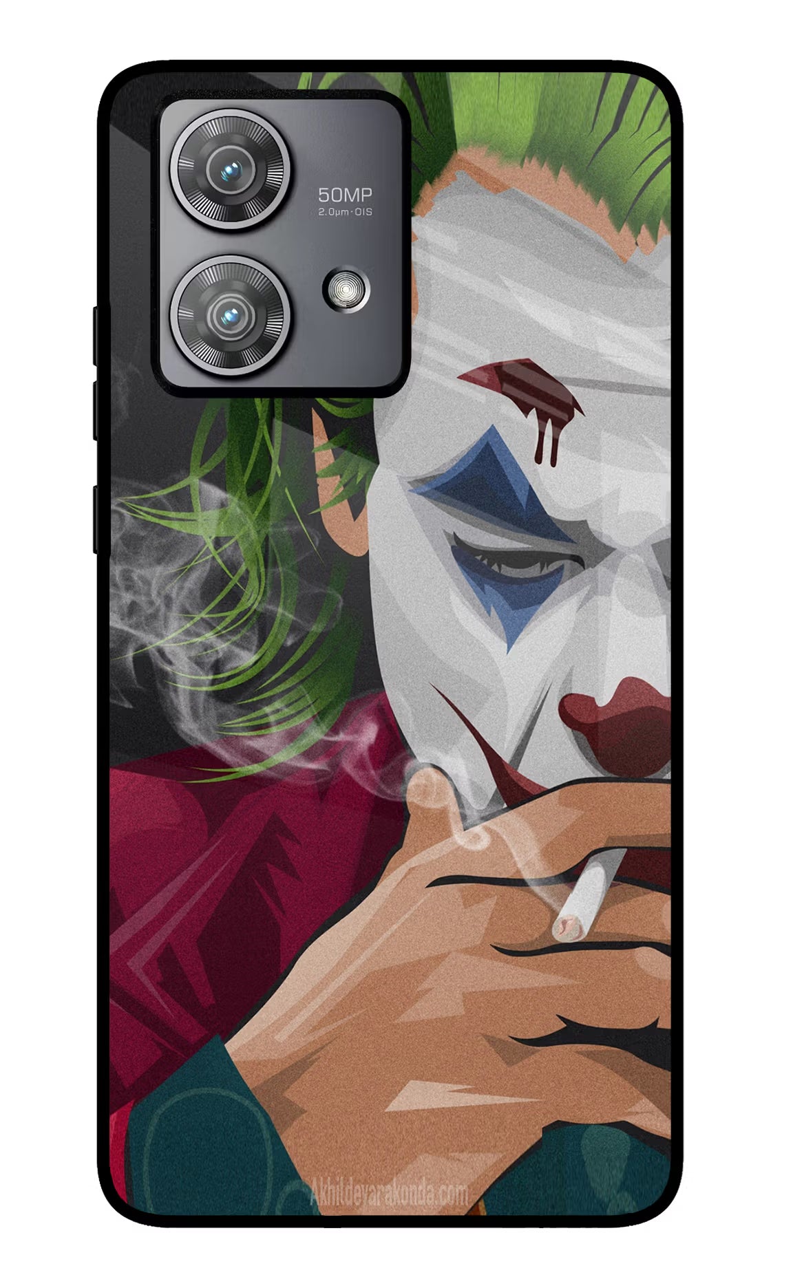 Joker Smoking Moto Edge 40 Neo Glass Case - Joker Smoking Moto Edge 40 Neo Glass Case Joker Smoking Moto Edge 40 Neo Glass Case