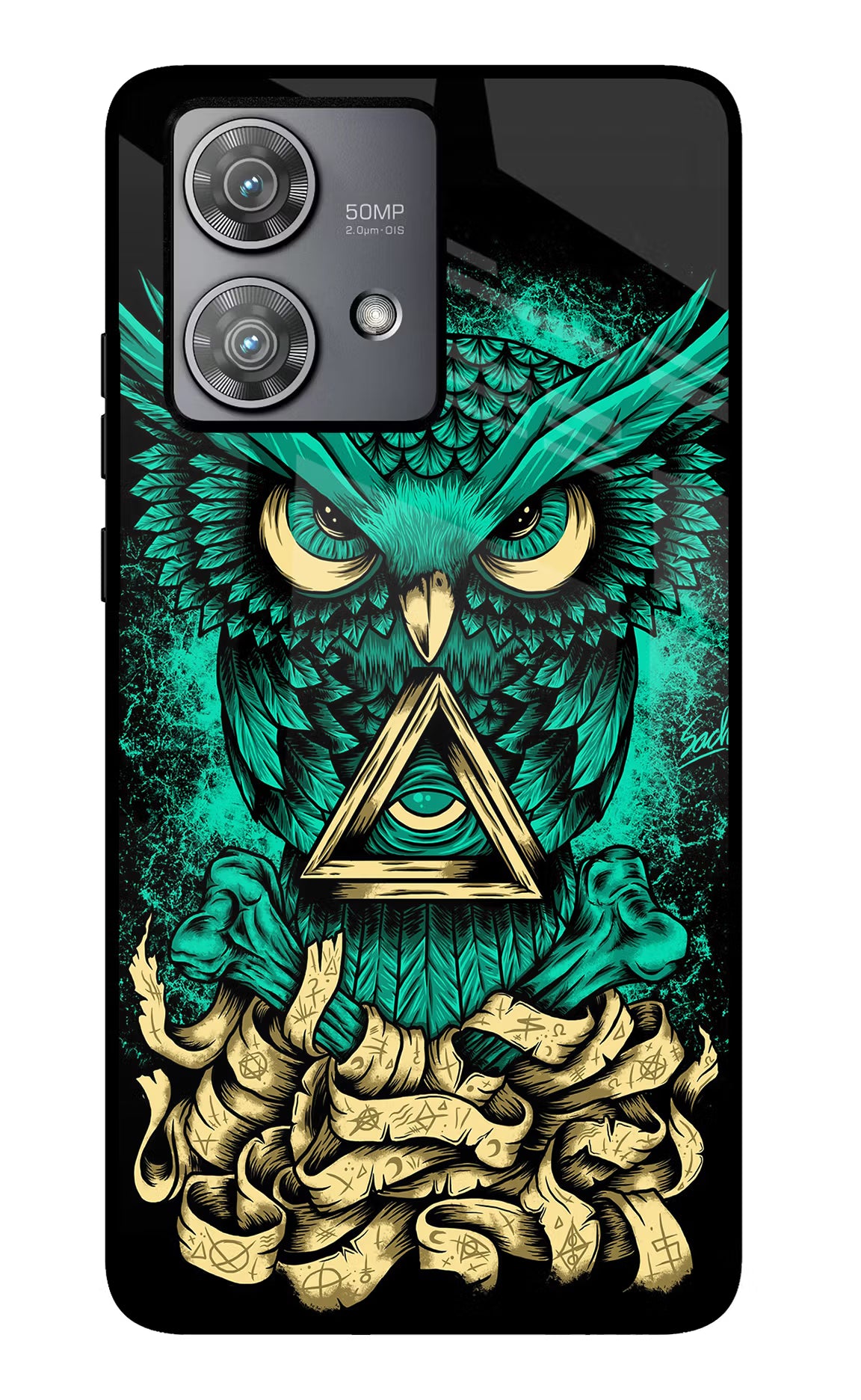 Green Owl Moto Edge 40 Neo Glass Case - Green Owl Moto Edge 40 Neo Glass Case Green Owl Moto Edge 40 Neo Glass Case