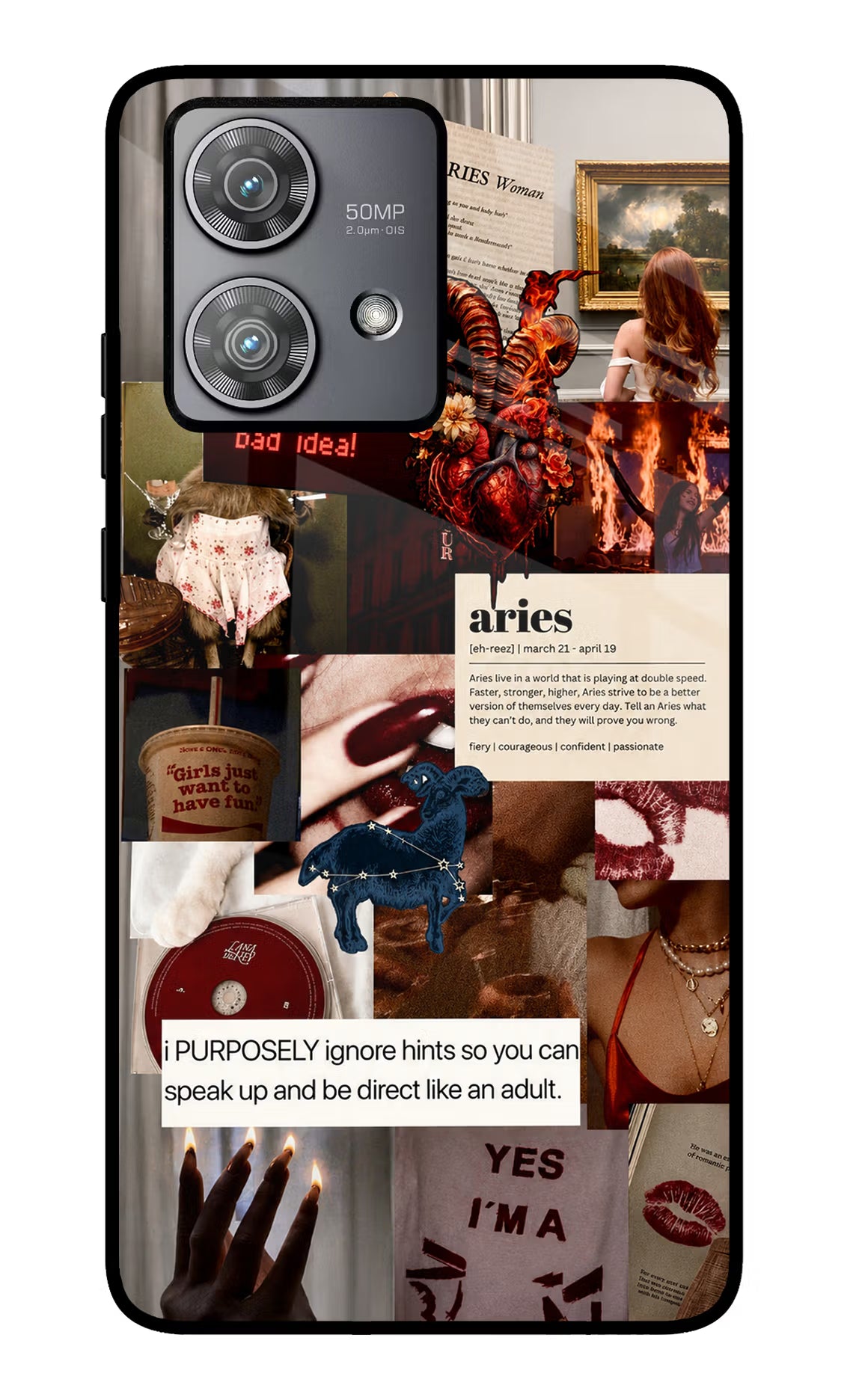 Zodiac Aries Moto Edge 40 Neo Glass Case - Zodiac Aries Moto Edge 40 Neo Glass Case Zodiac Aries Moto Edge 40 Neo Glass Case