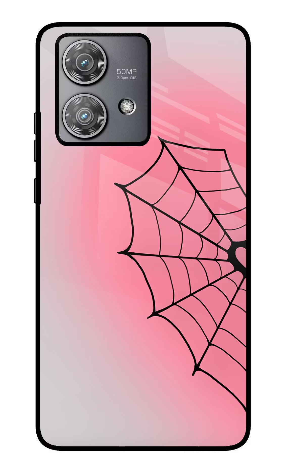 Pink Web Moto Edge 40 Neo Glass Case - Pink Web Moto Edge 40 Neo Glass Case Pink Web Moto Edge 40 Neo Glass Case