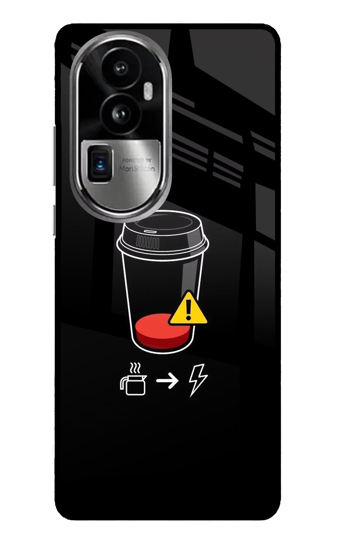 Coffee Oppo Reno10 Pro+ 5G Glass Case - Coffee Oppo Reno10 Pro+ 5G Glass Case Coffee Oppo Reno10 Pro+ 5G Glass Case